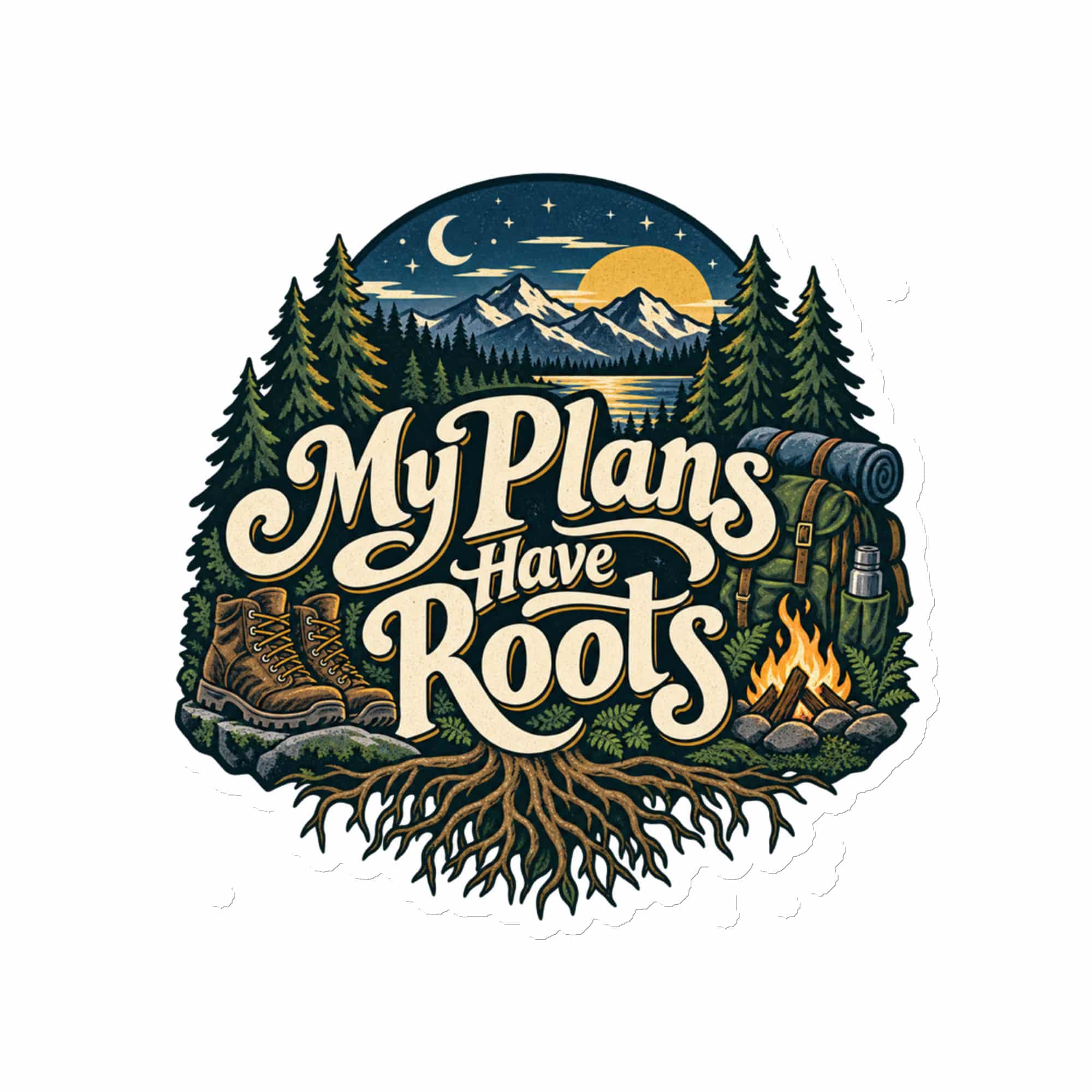 Nature and Adventure Die-Cut Magnet: My Plans Have Roots, Woodland Scenic Lettering