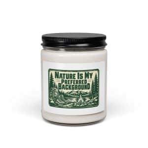 Nature and Adventure Soy Wax Candle: Nature Is My Preferred Background, Forest Ink Stamp - 9oz - Main