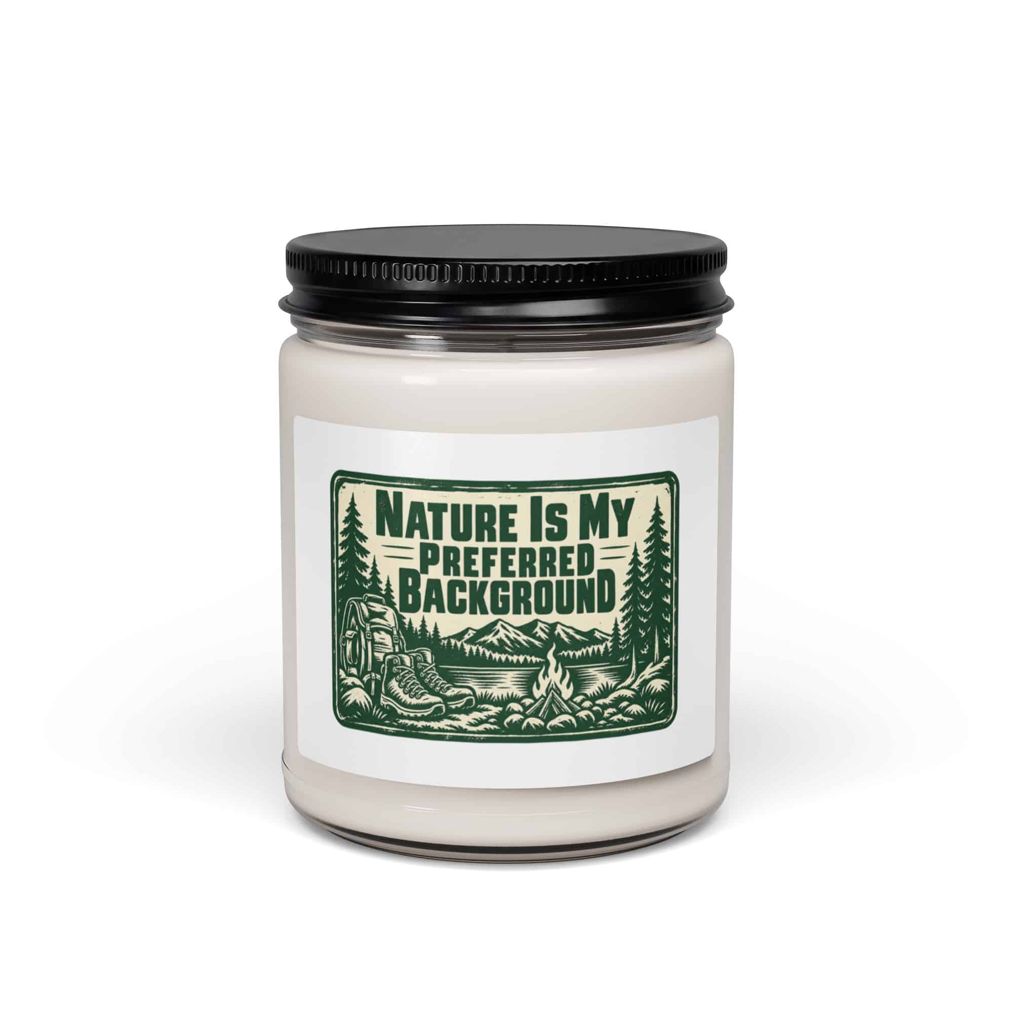 Nature and Adventure Soy Wax Candle: Nature Is My Preferred Background, Forest Ink Stamp