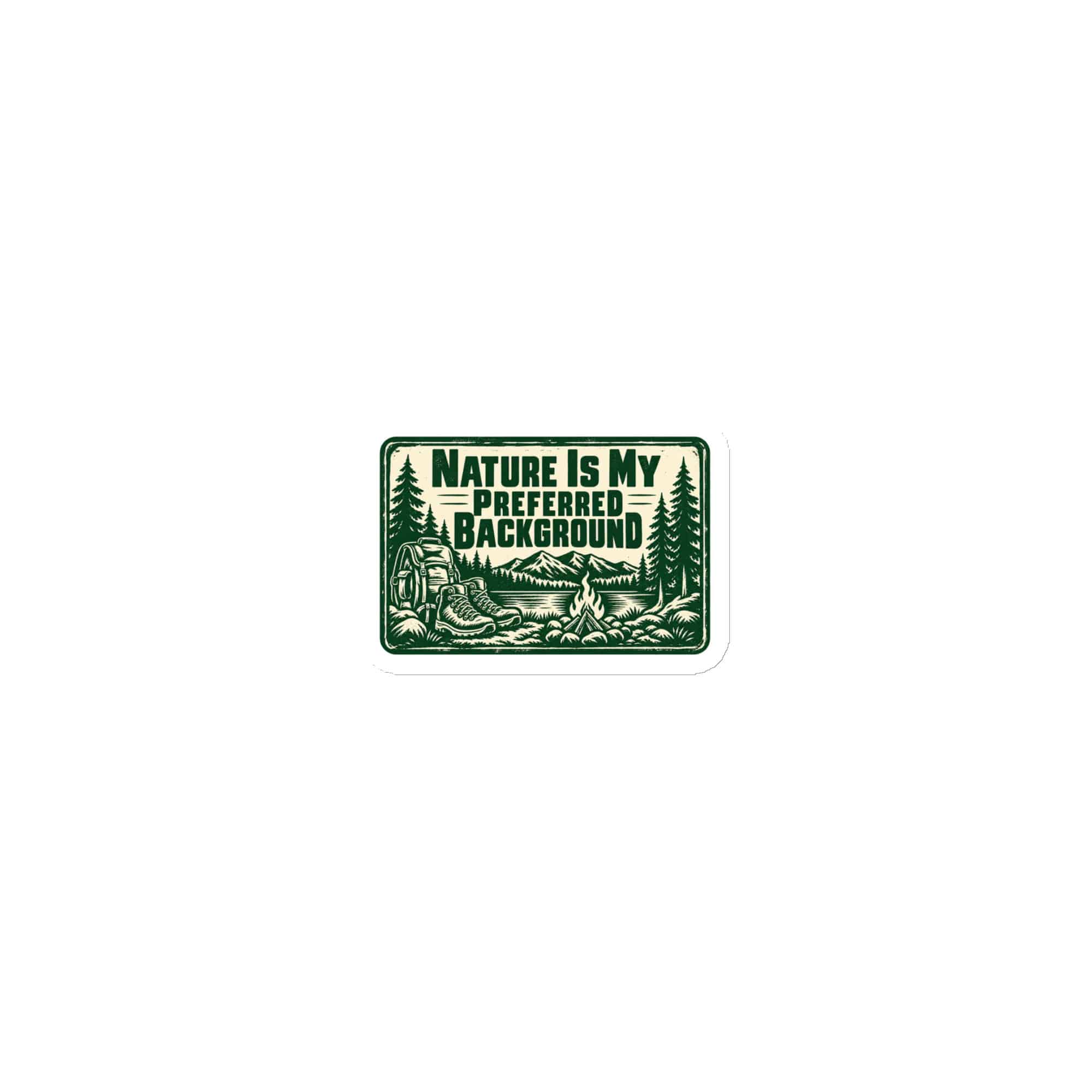 Nature and Adventure Die-Cut Magnet: Nature Is My Preferred Background, Forest Ink Stamp