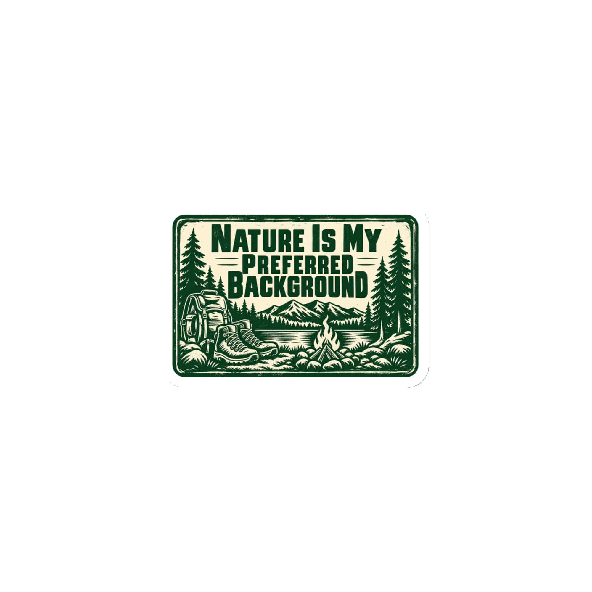 Nature and Adventure Die-Cut Magnet: Nature Is My Preferred Background, Forest Ink Stamp