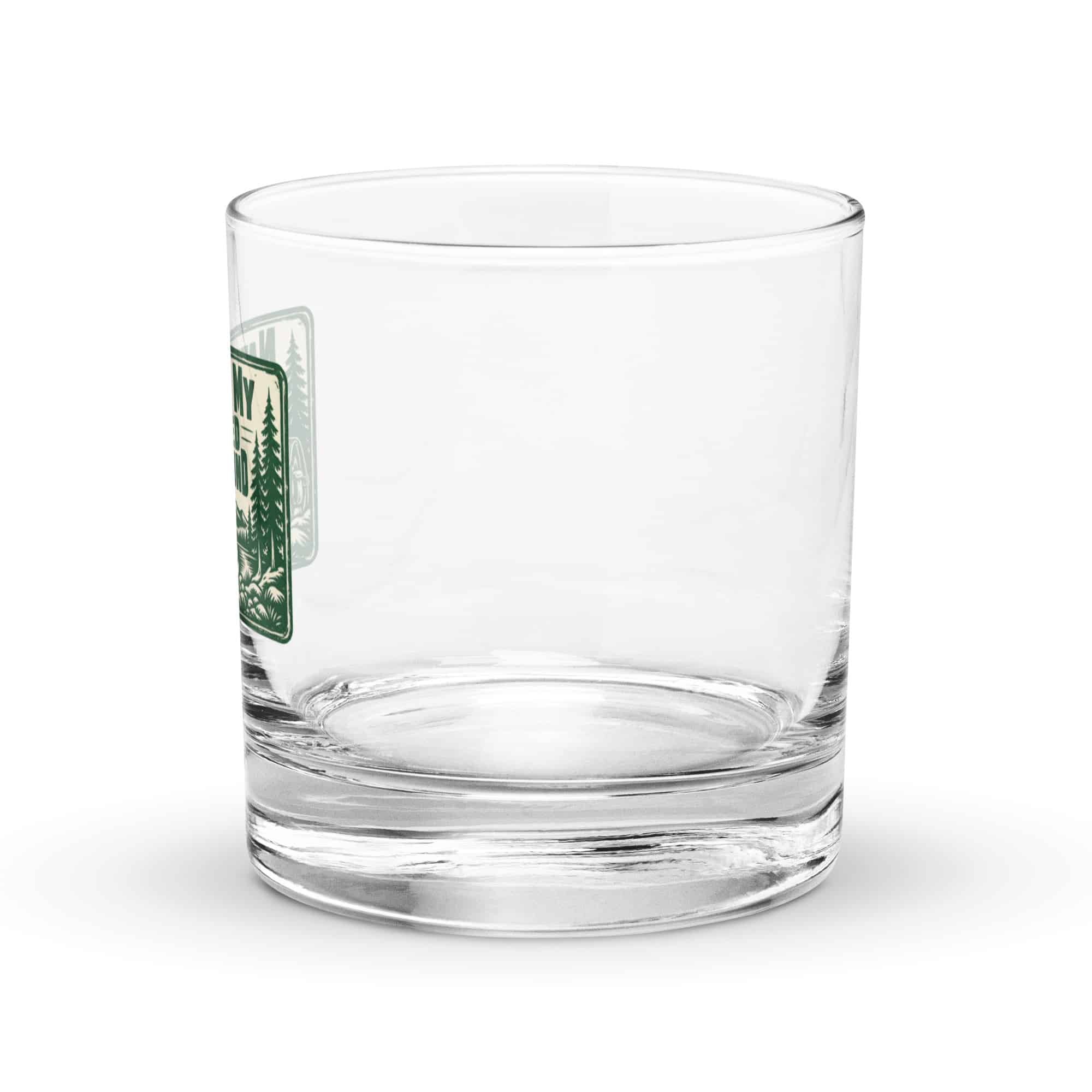 Nature and Adventure Rocks Glass: Nature Is My Preferred Background, Forest Ink Stamp
