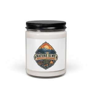 Nature and Adventure Soy Wax Candle: Nature Is My Preferred Background, Scenic Shield Badge - 9oz - Main