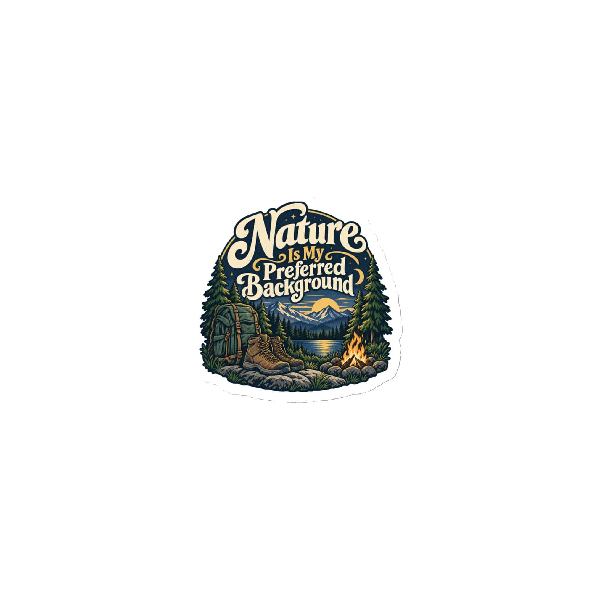 Nature and Adventure Die-Cut Magnet: Nature Is My Preferred Background, Woodland Scenic Lettering