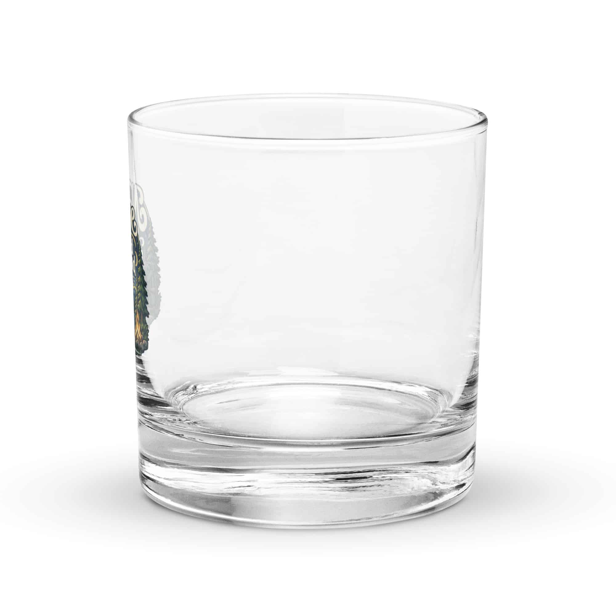 Nature and Adventure Rocks Glass: Nature Is My Preferred Background, Woodland Scenic Lettering