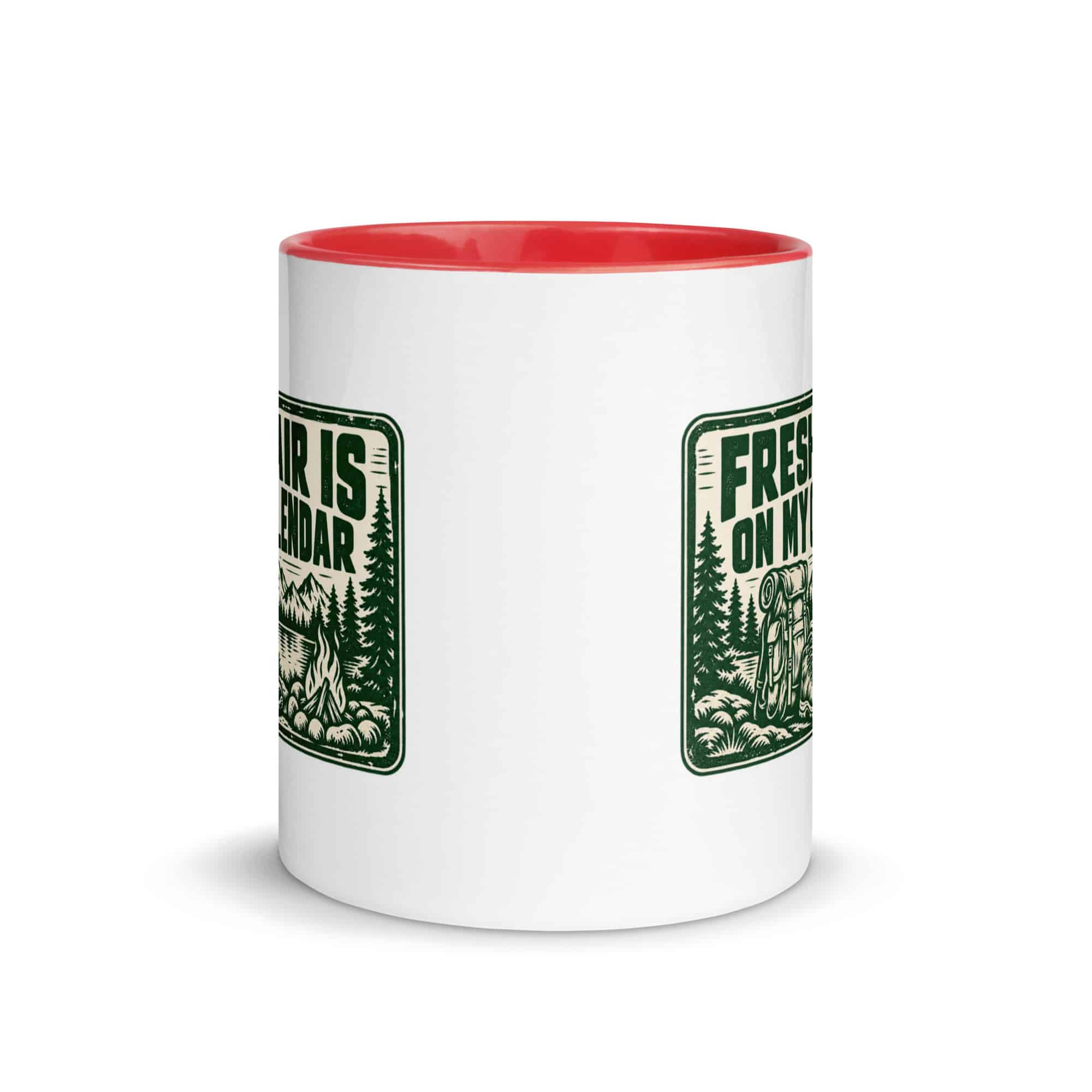 Nature and Adventure Color Inside Coffee Mug: Fresh Air Is on My Calendar, Forest Ink Stamp