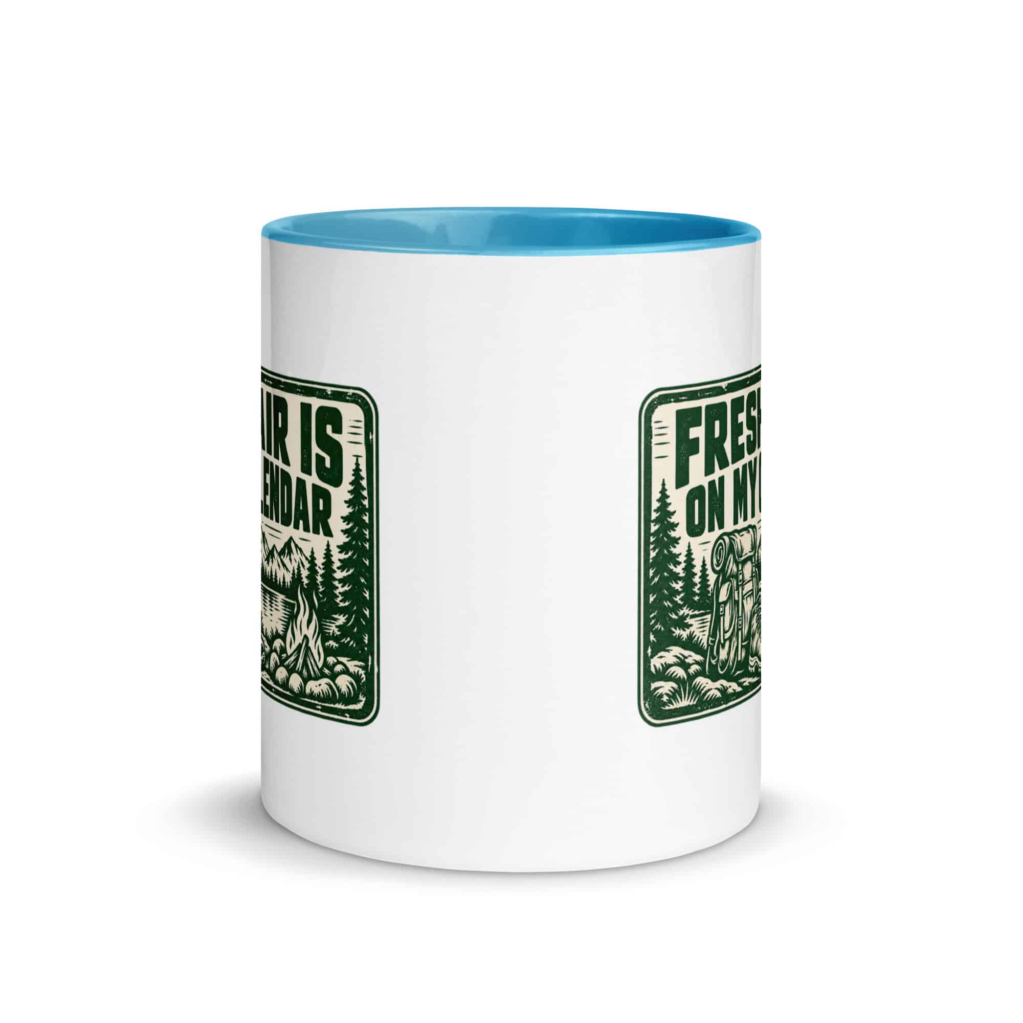 Nature and Adventure Color Inside Coffee Mug: Fresh Air Is on My Calendar, Forest Ink Stamp
