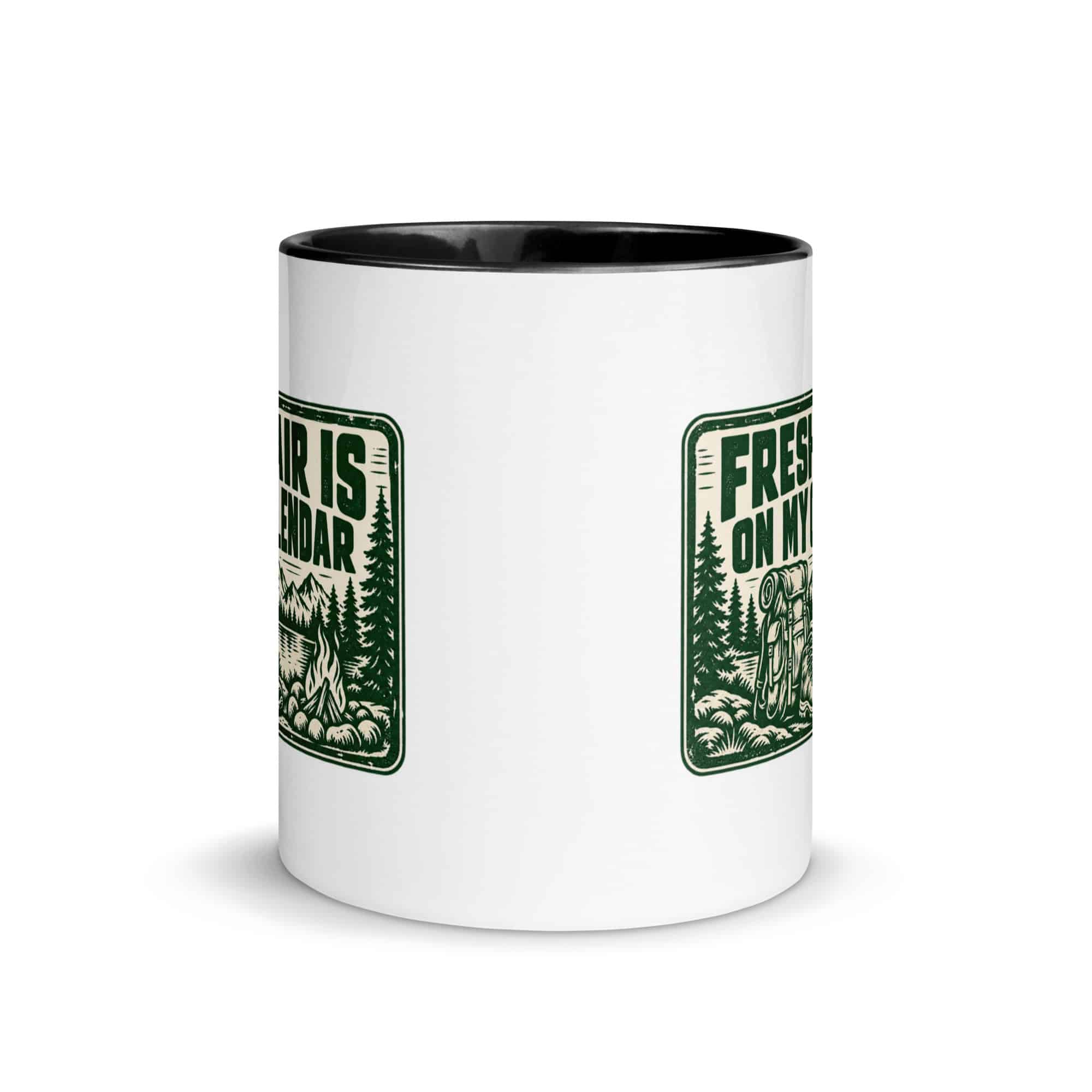 Nature and Adventure Color Inside Coffee Mug: Fresh Air Is on My Calendar, Forest Ink Stamp