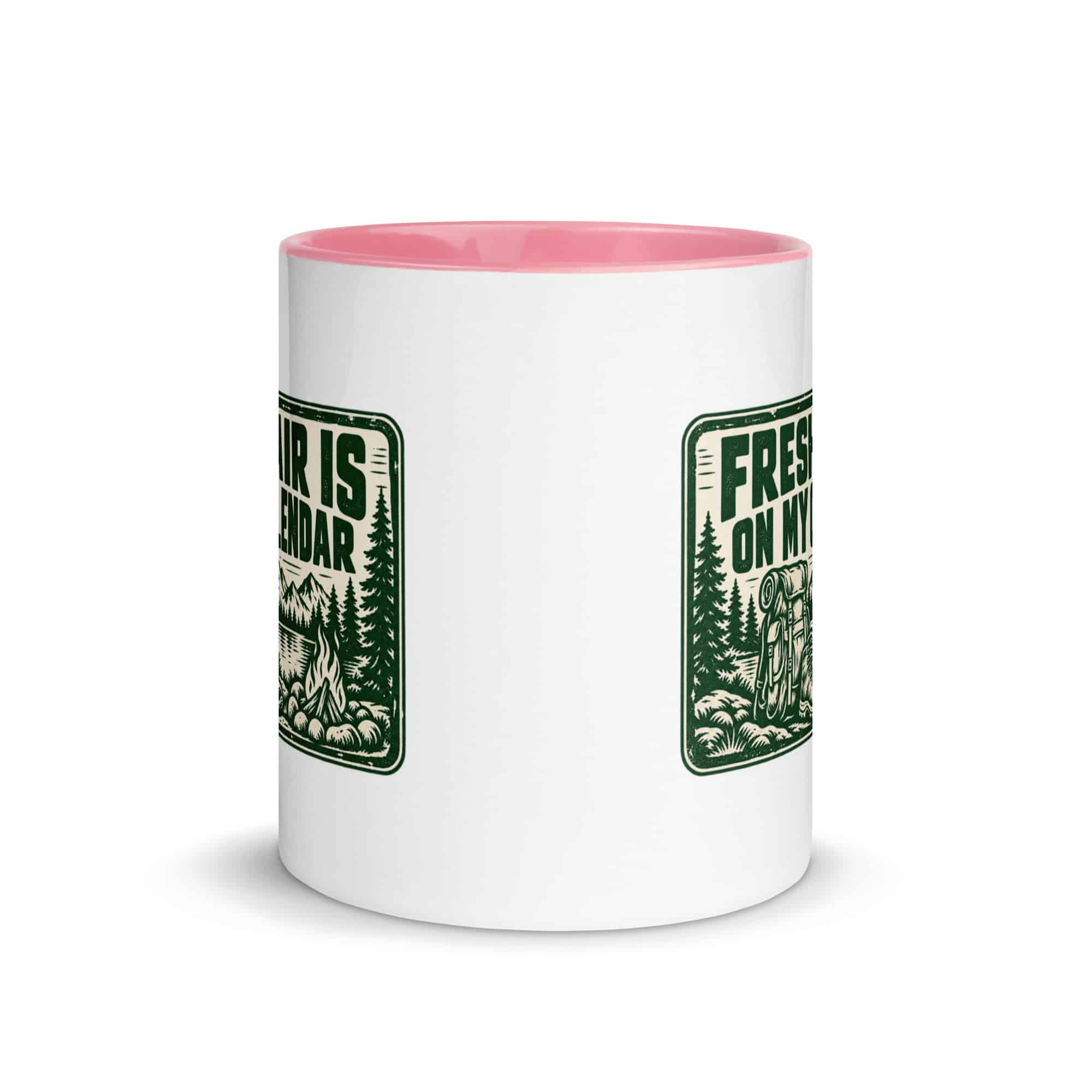 Nature and Adventure Color Inside Coffee Mug: Fresh Air Is on My Calendar, Forest Ink Stamp
