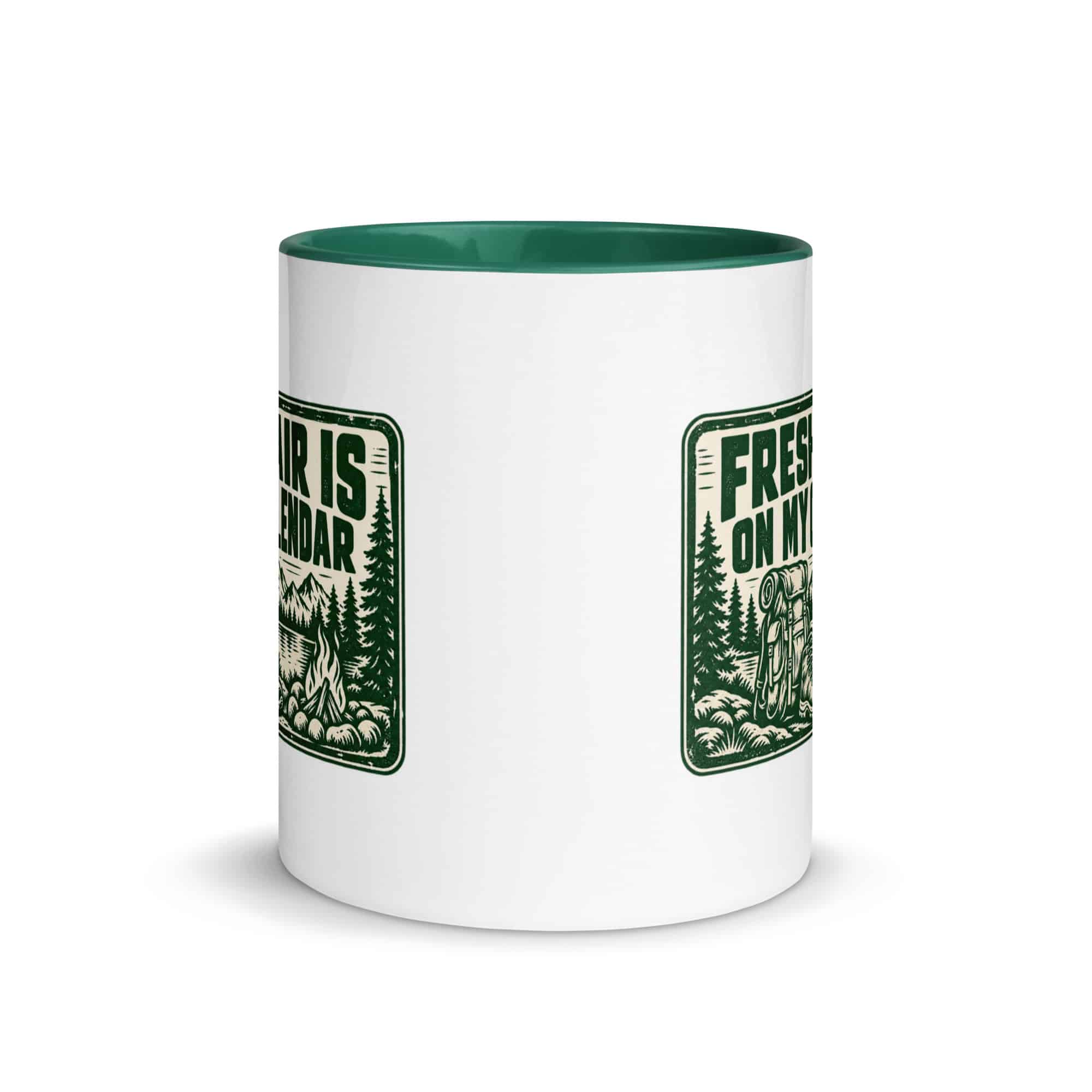 Nature and Adventure Color Inside Coffee Mug: Fresh Air Is on My Calendar, Forest Ink Stamp
