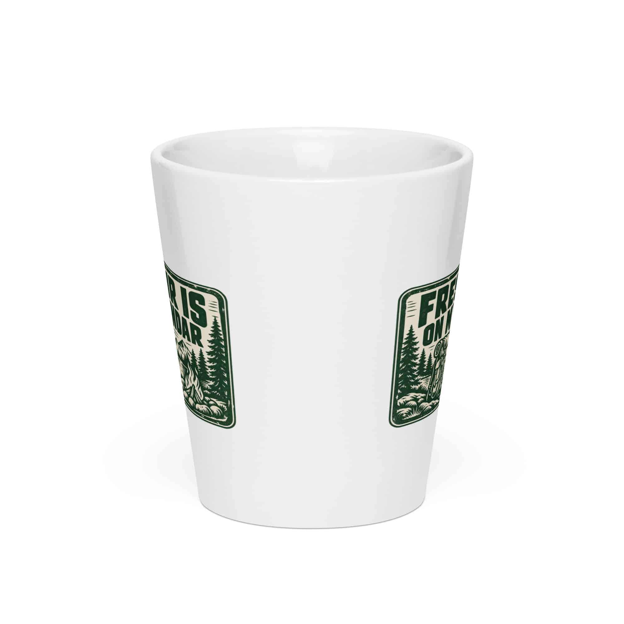 Nature and Adventure Latte Mug: Fresh Air Is on My Calendar, Forest Ink Stamp