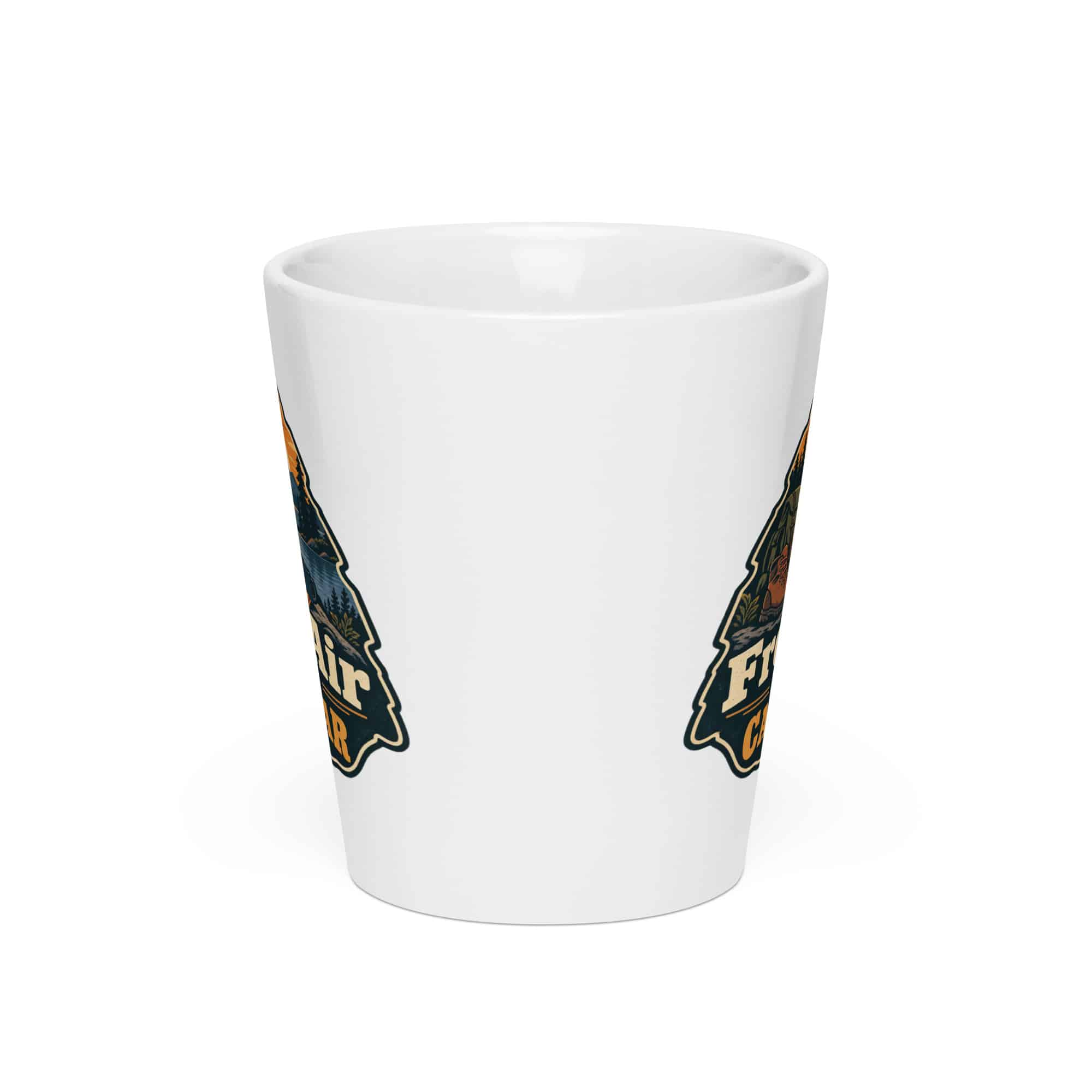 Nature and Adventure Latte Mug: Fresh Air Is on My Calendar, Scenic Shield Badge