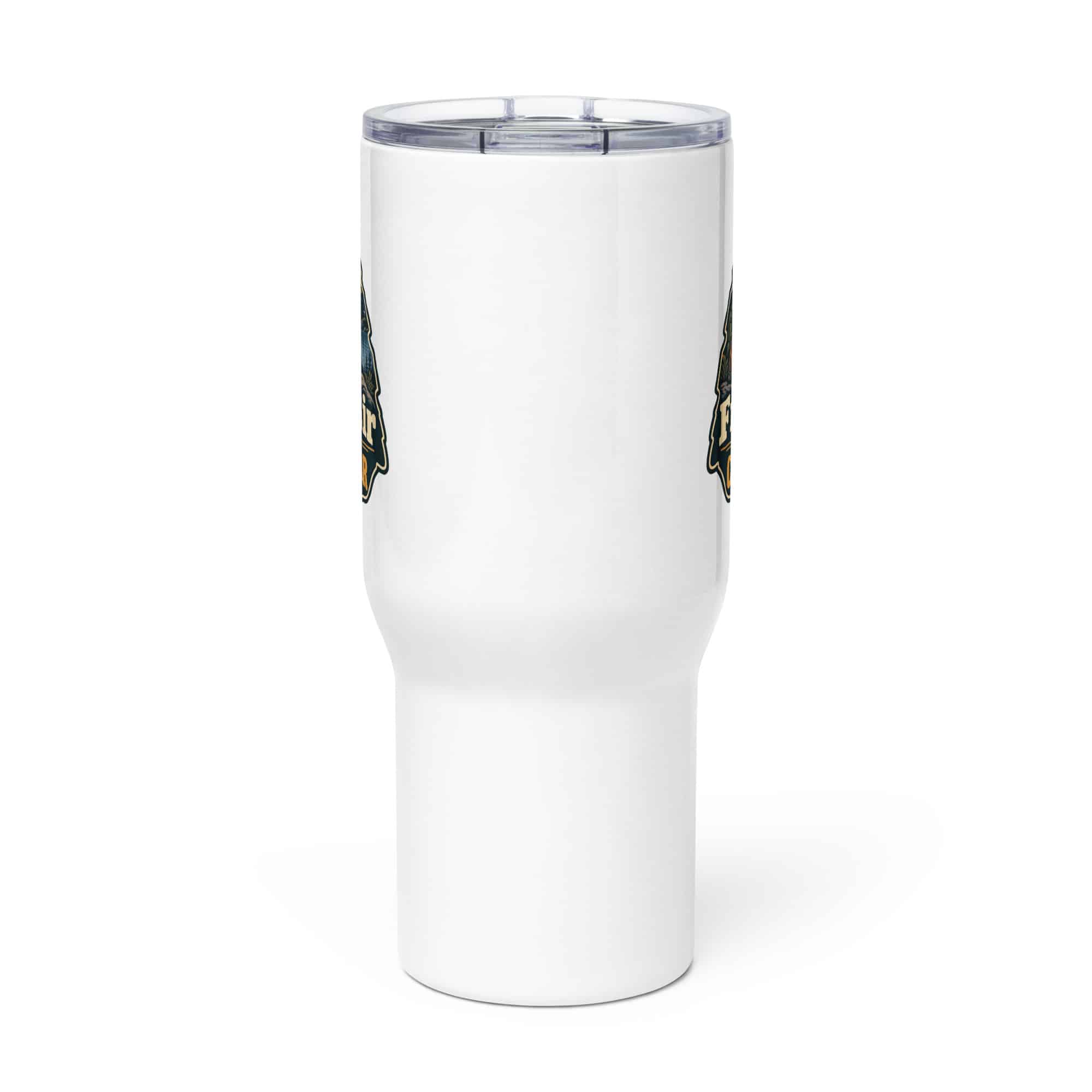 Nature and Adventure Travel Mug: Fresh Air Is on My Calendar, Scenic Shield Badge