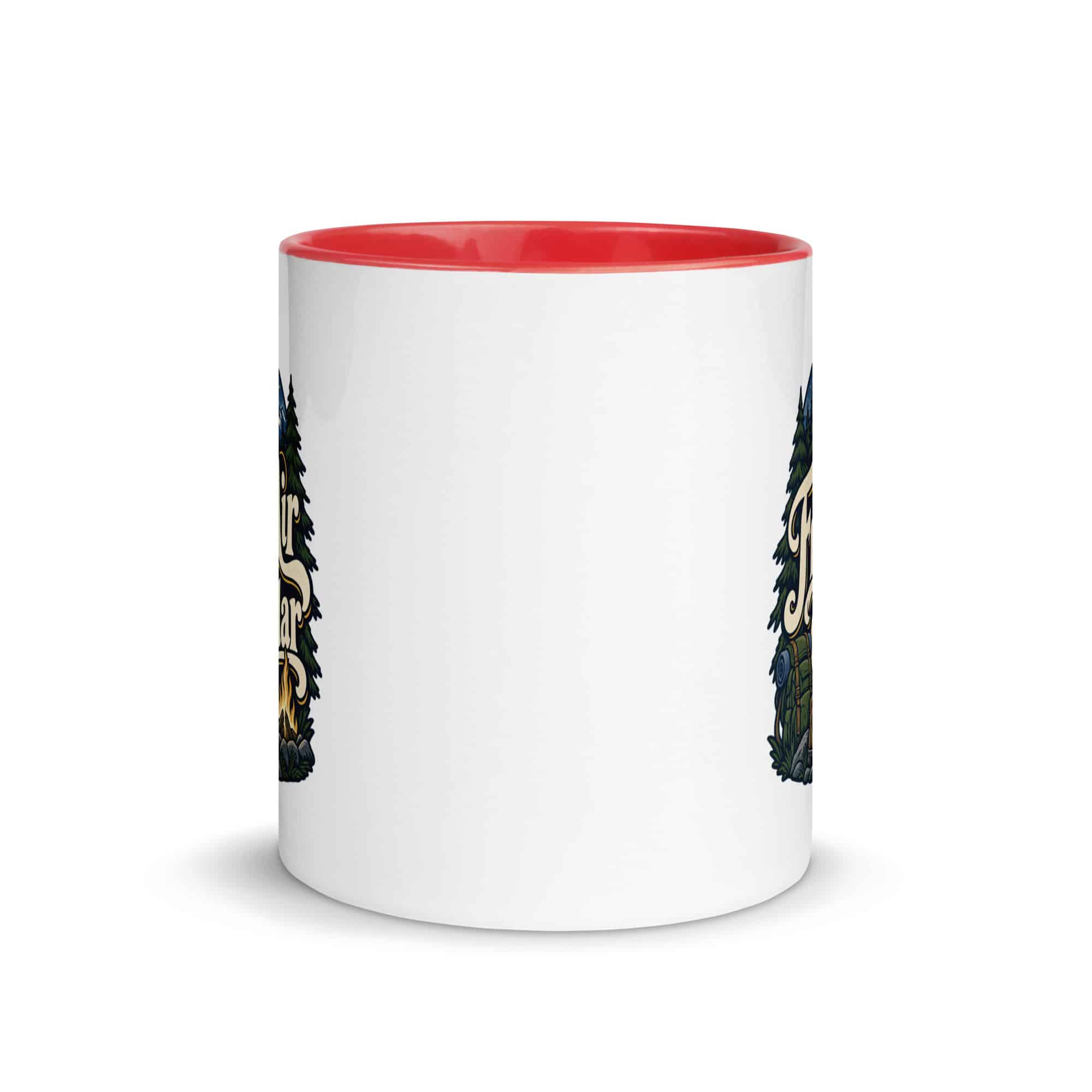 Nature and Adventure Color Inside Coffee Mug: Fresh Air Is on My Calendar, Woodland Scenic Lettering