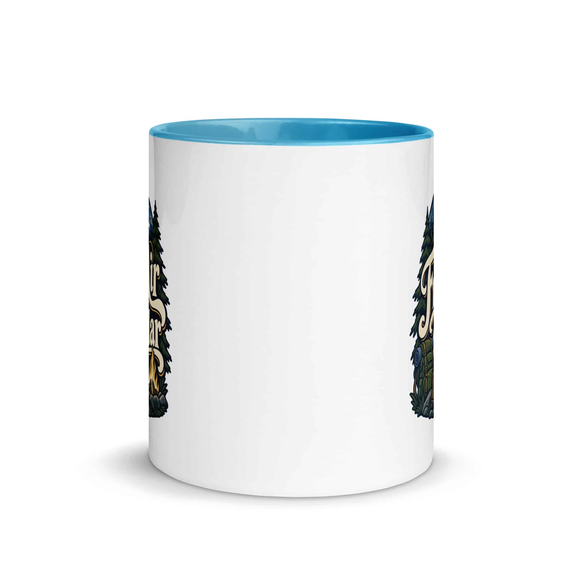 Nature and Adventure Color Inside Coffee Mug: Fresh Air Is on My Calendar, Woodland Scenic Lettering