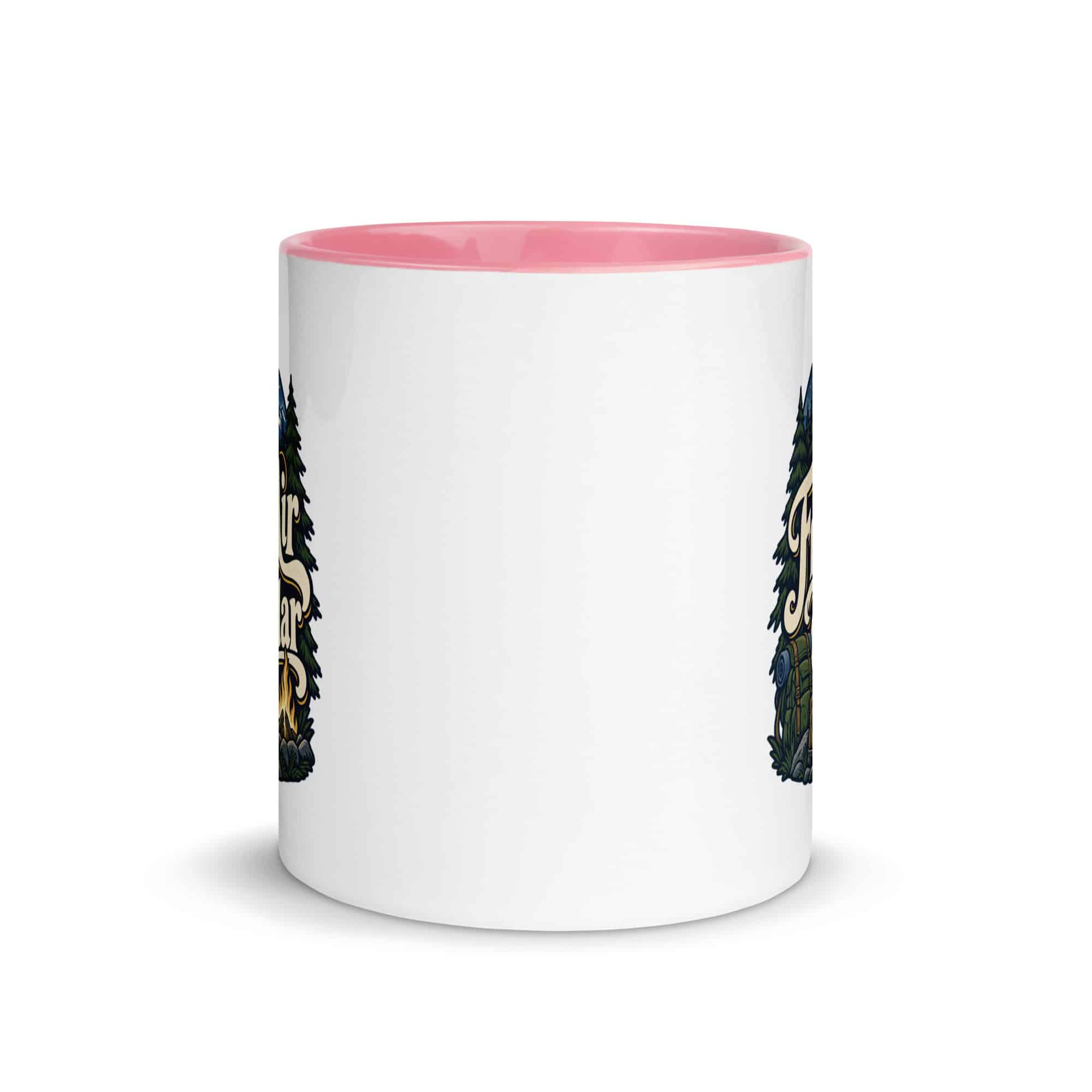 Nature and Adventure Color Inside Coffee Mug: Fresh Air Is on My Calendar, Woodland Scenic Lettering