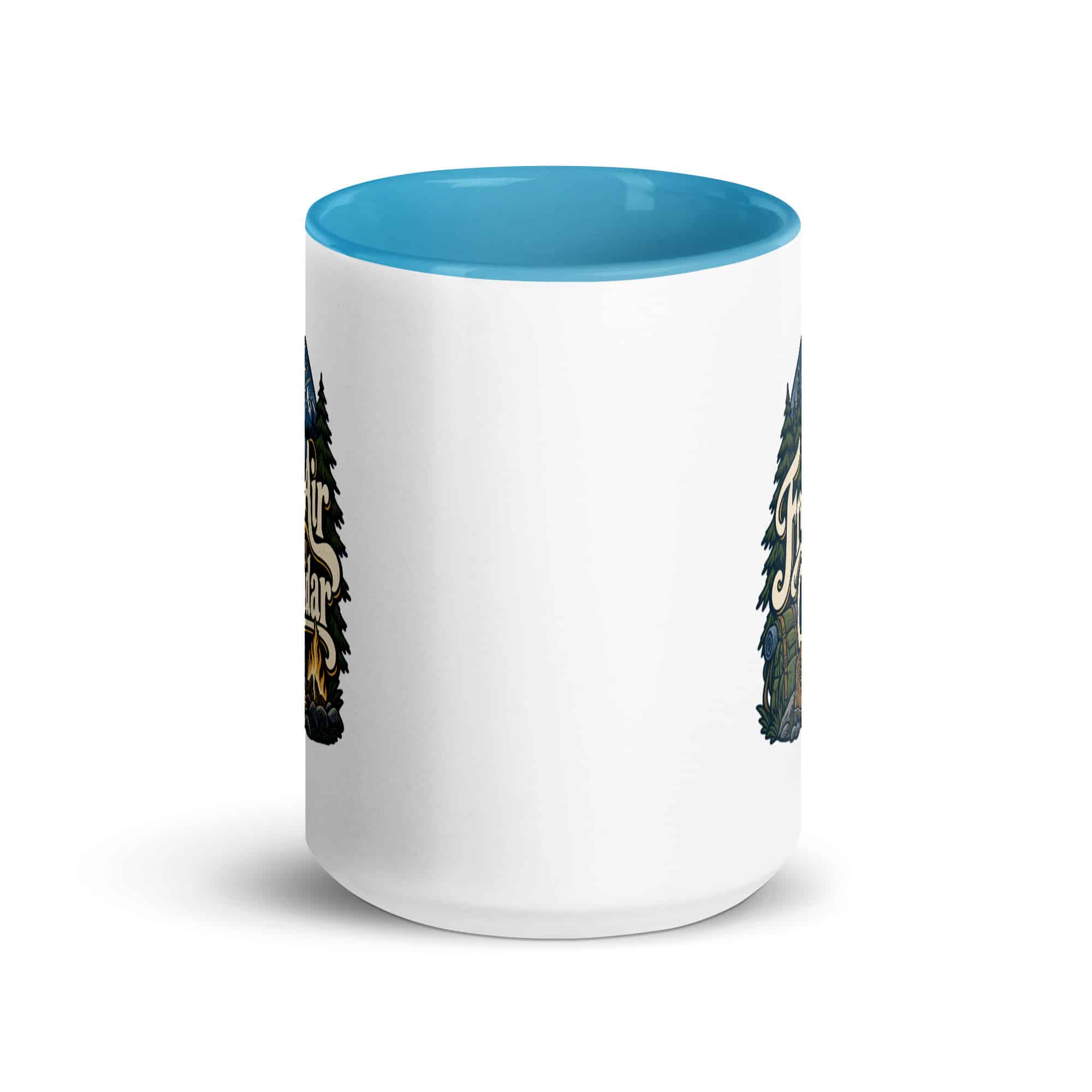 Nature and Adventure Color Inside Coffee Mug: Fresh Air Is on My Calendar, Woodland Scenic Lettering