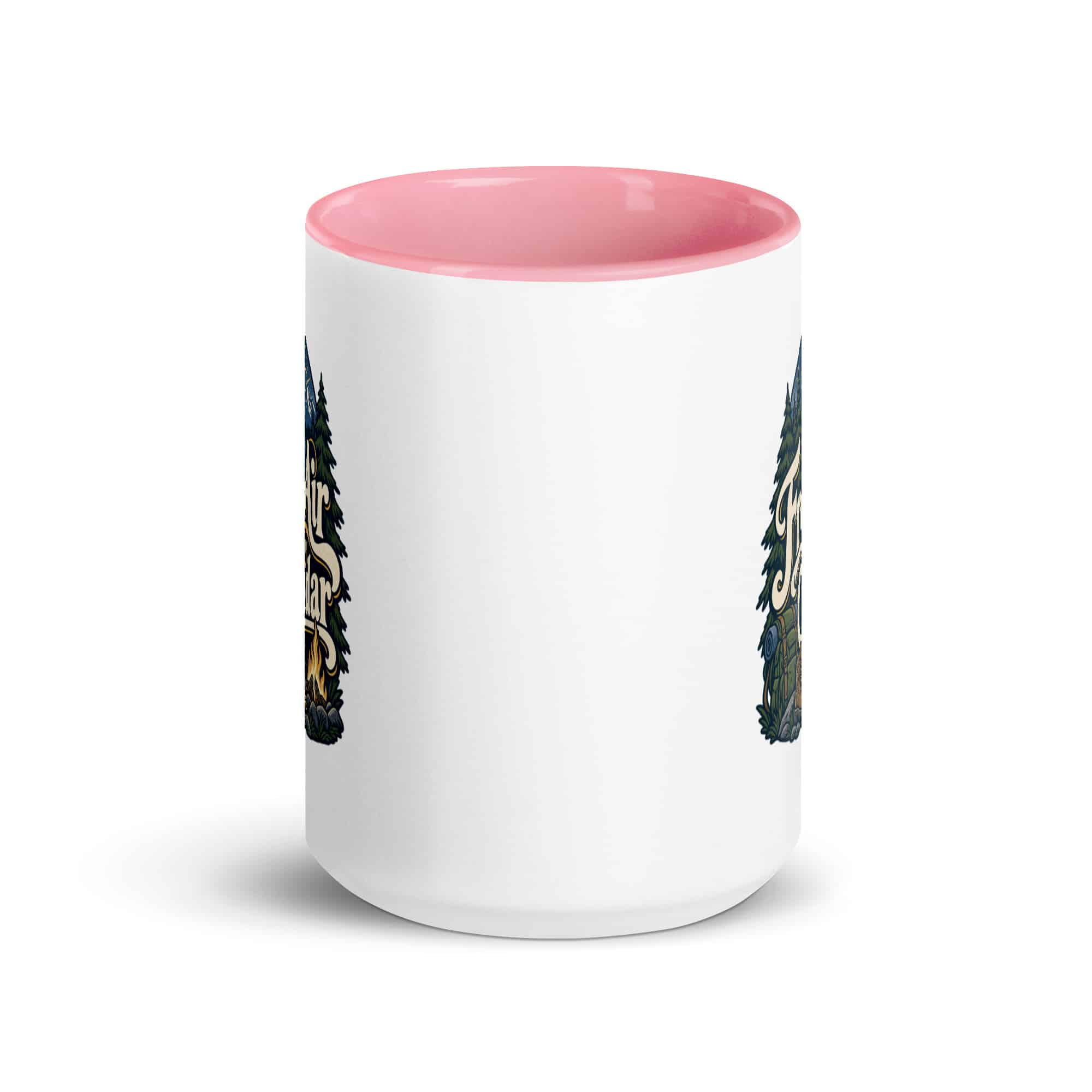Nature and Adventure Color Inside Coffee Mug: Fresh Air Is on My Calendar, Woodland Scenic Lettering