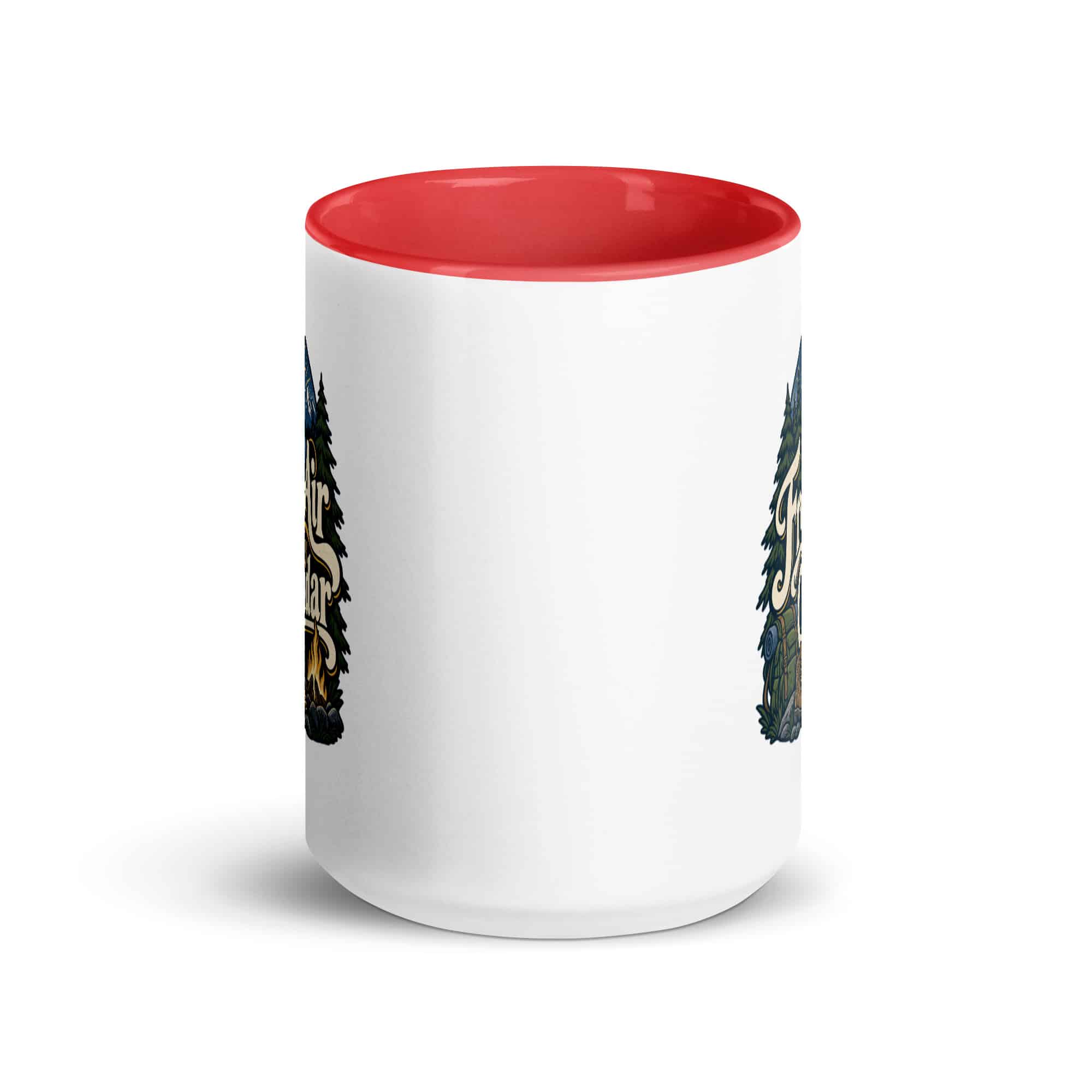 Nature and Adventure Color Inside Coffee Mug: Fresh Air Is on My Calendar, Woodland Scenic Lettering
