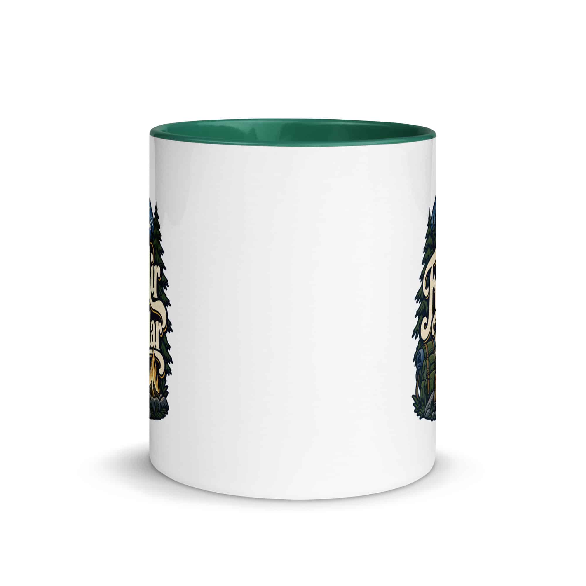 Nature and Adventure Color Inside Coffee Mug: Fresh Air Is on My Calendar, Woodland Scenic Lettering