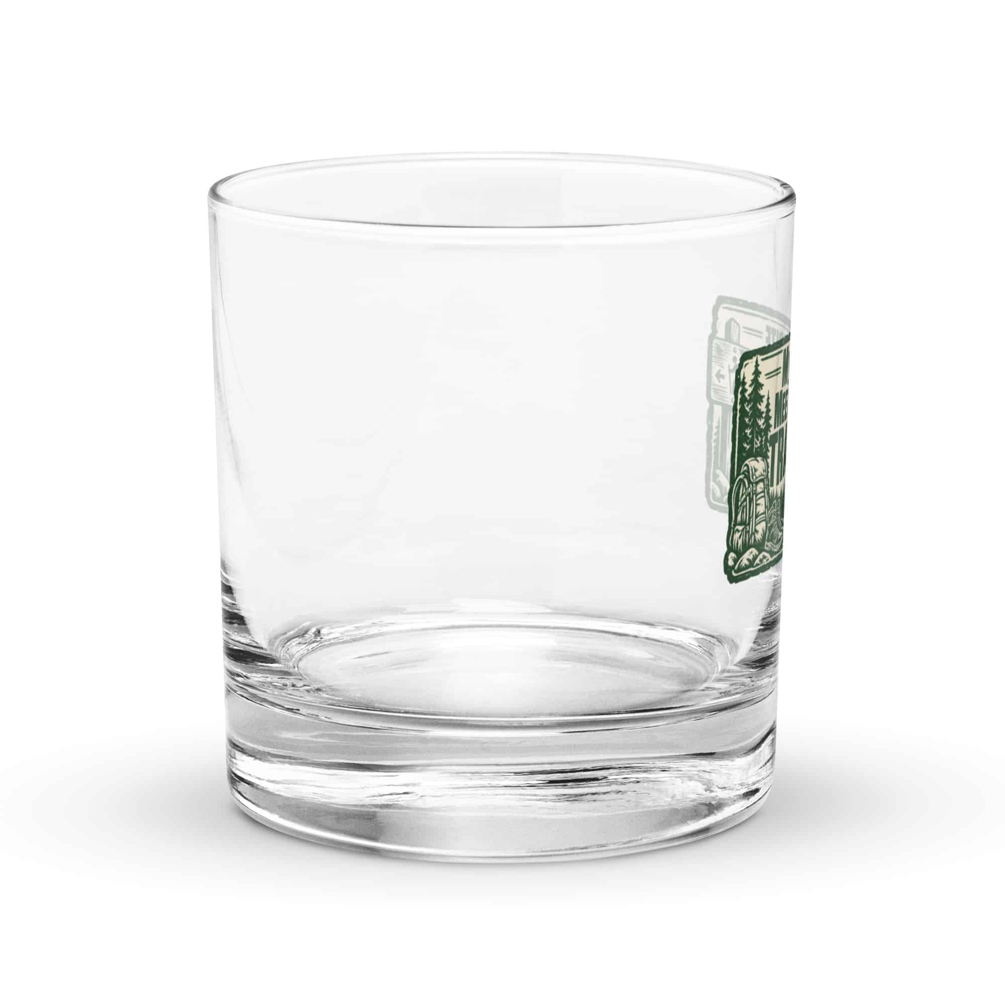 Nature and Adventure Rocks Glass: My Favorite Meetings Are at Trailheads, Forest Ink Stamp