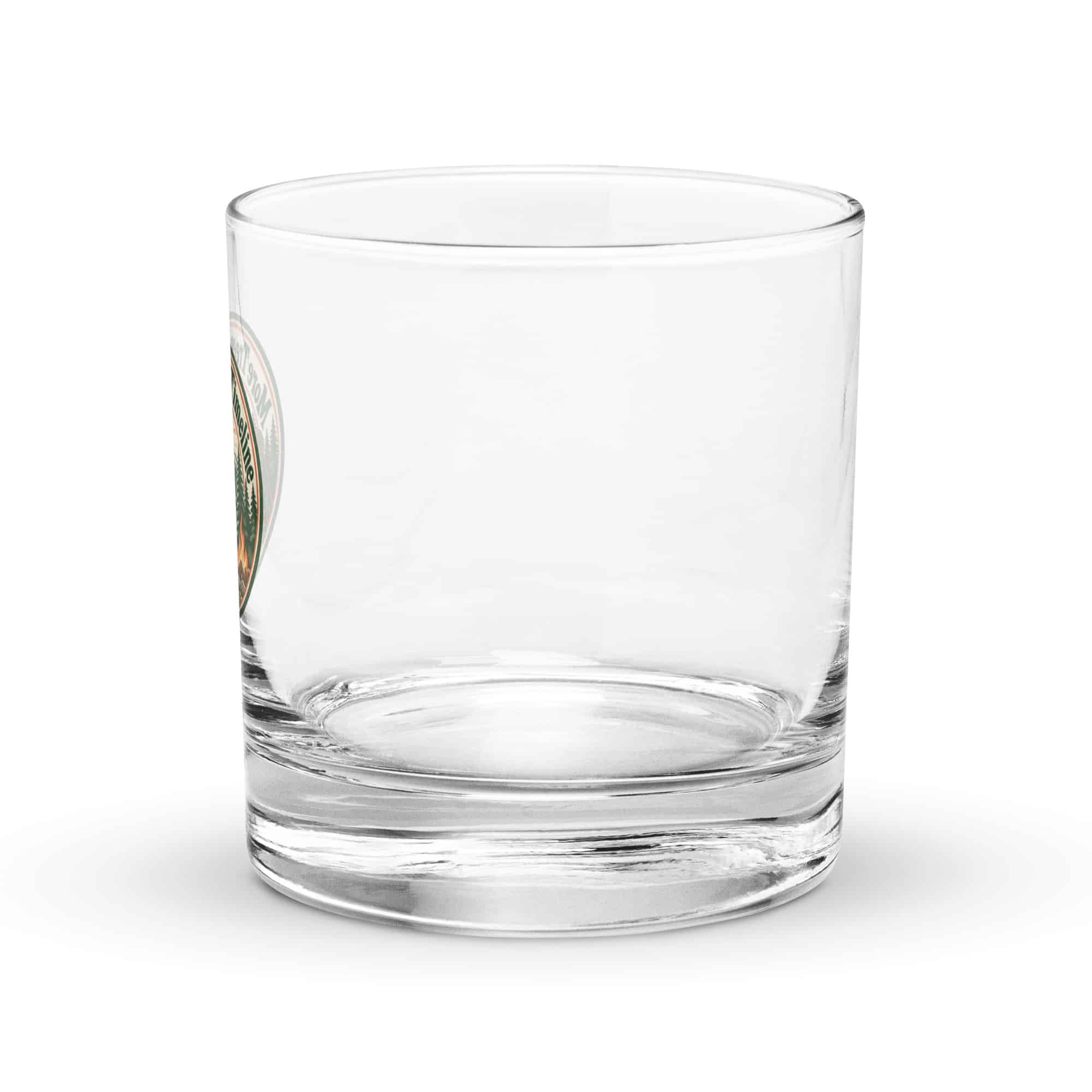 Nature and Adventure Rocks Glass: More Trees in My Timeline, Vintage Round Badge