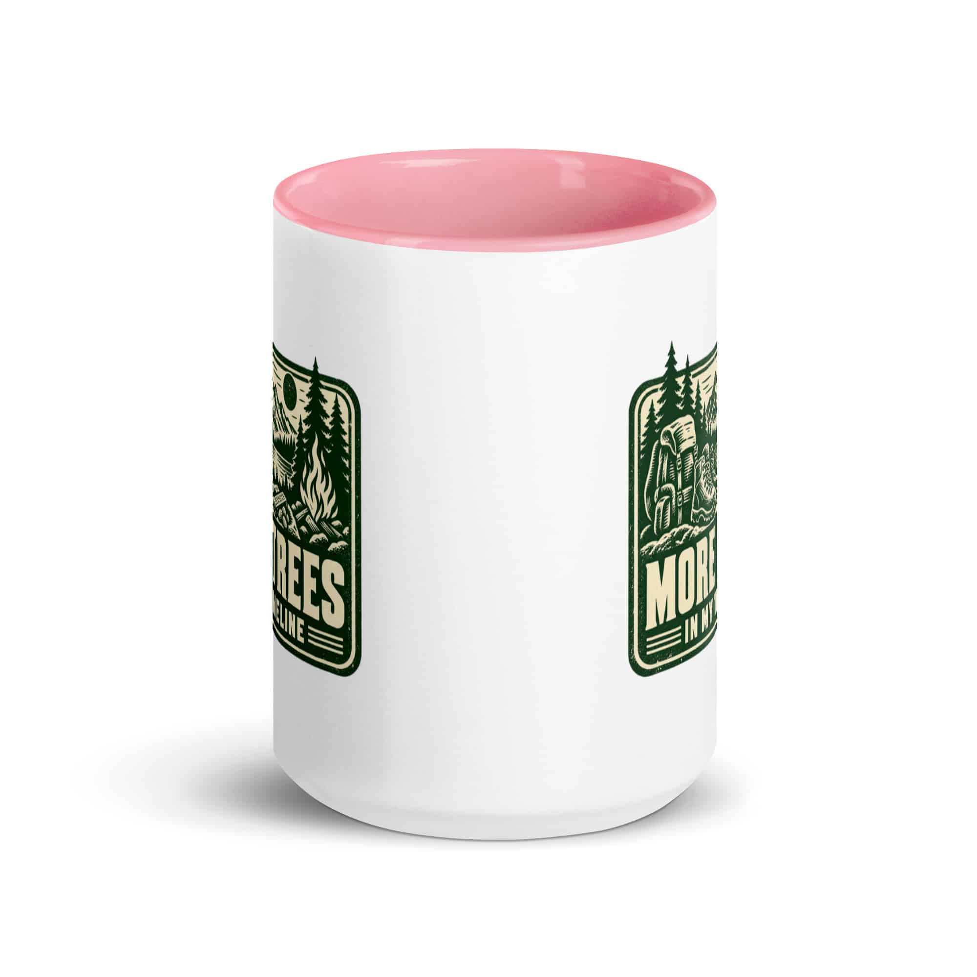 Nature and Adventure Color Inside Coffee Mug: More Trees in My Timeline, Forest Ink Stamp