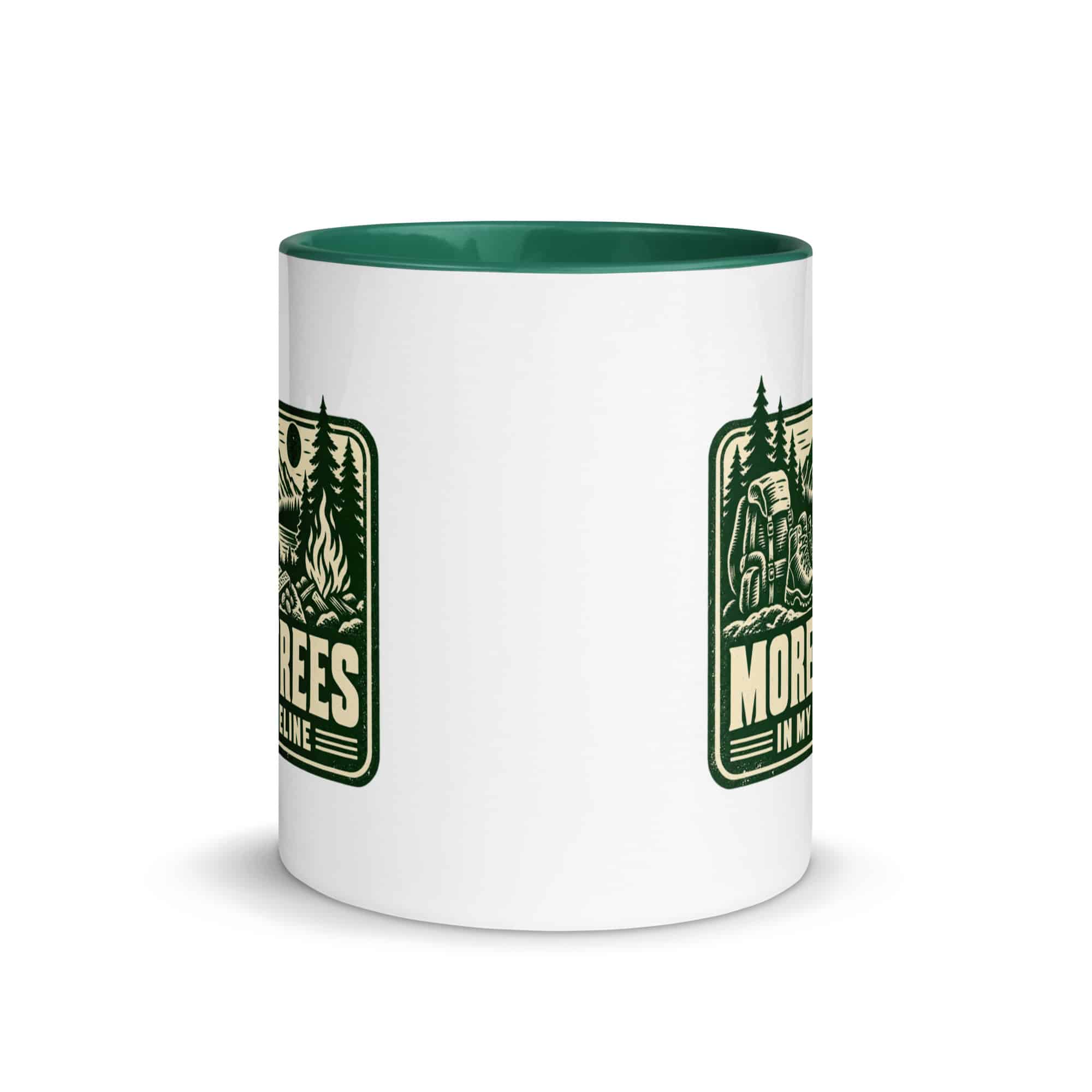 Nature and Adventure Color Inside Coffee Mug: More Trees in My Timeline, Forest Ink Stamp