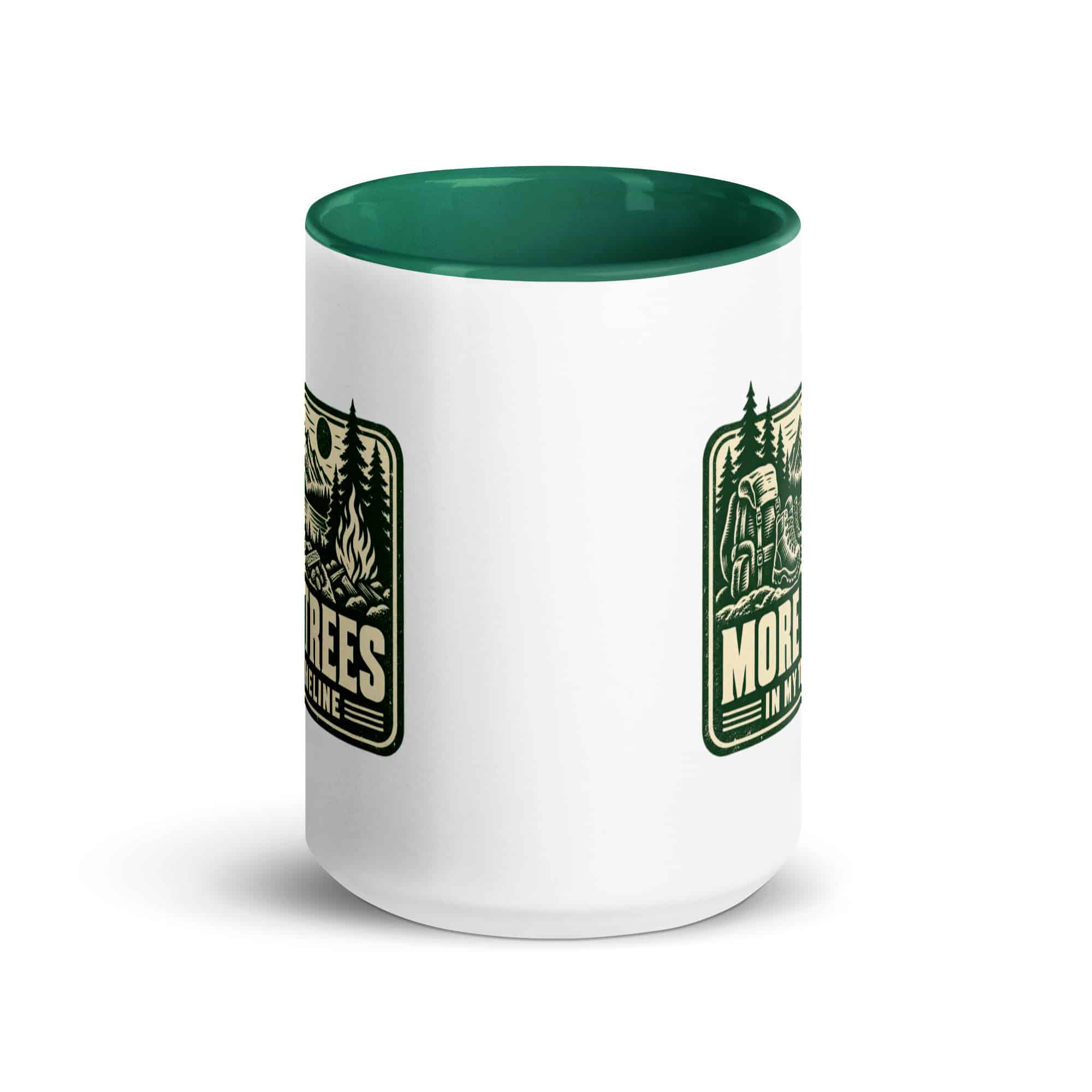 Nature and Adventure Color Inside Coffee Mug: More Trees in My Timeline, Forest Ink Stamp