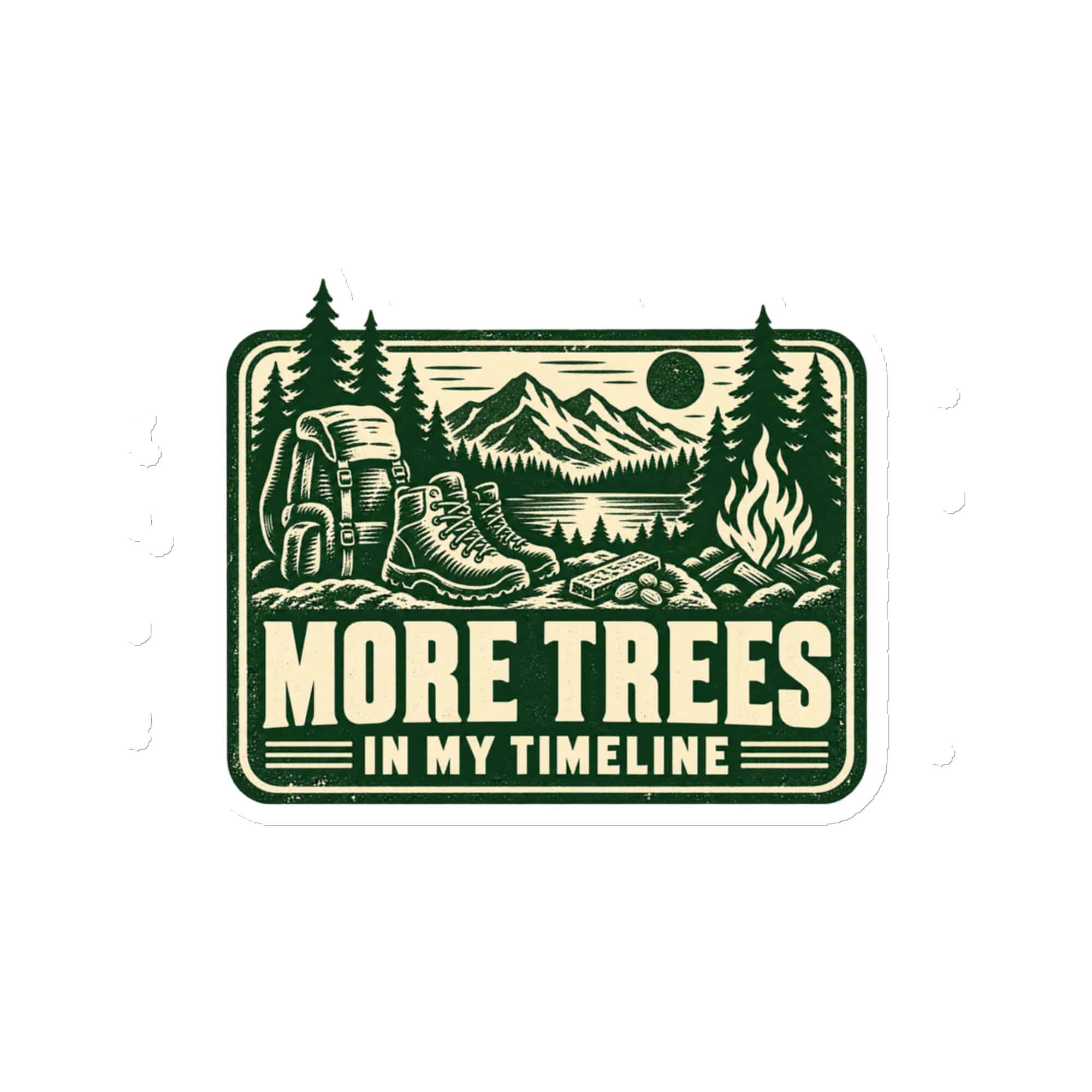 Nature and Adventure Die-Cut Magnet: More Trees in My Timeline, Forest Ink Stamp