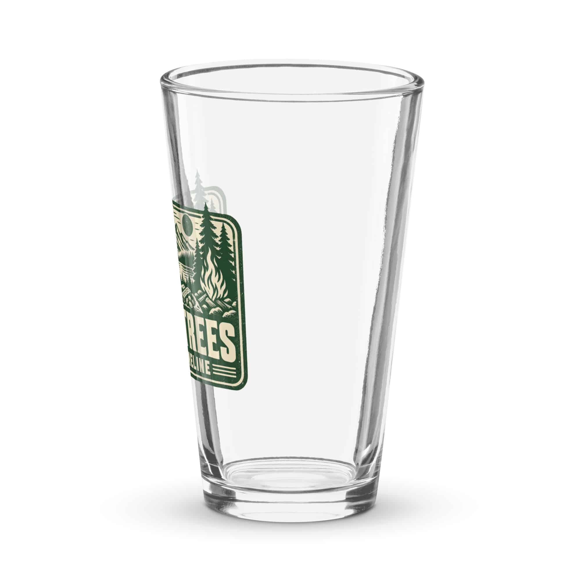 Nature and Adventure Pint Glass: More Trees in My Timeline, Forest Ink Stamp