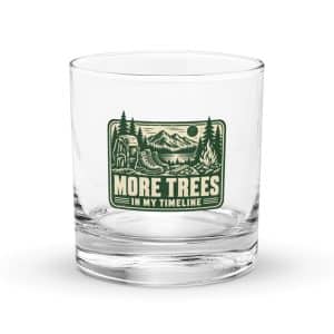 Nature and Adventure Rocks Glass: More Trees in My Timeline, Forest Ink Stamp - 10.5 oz - Main