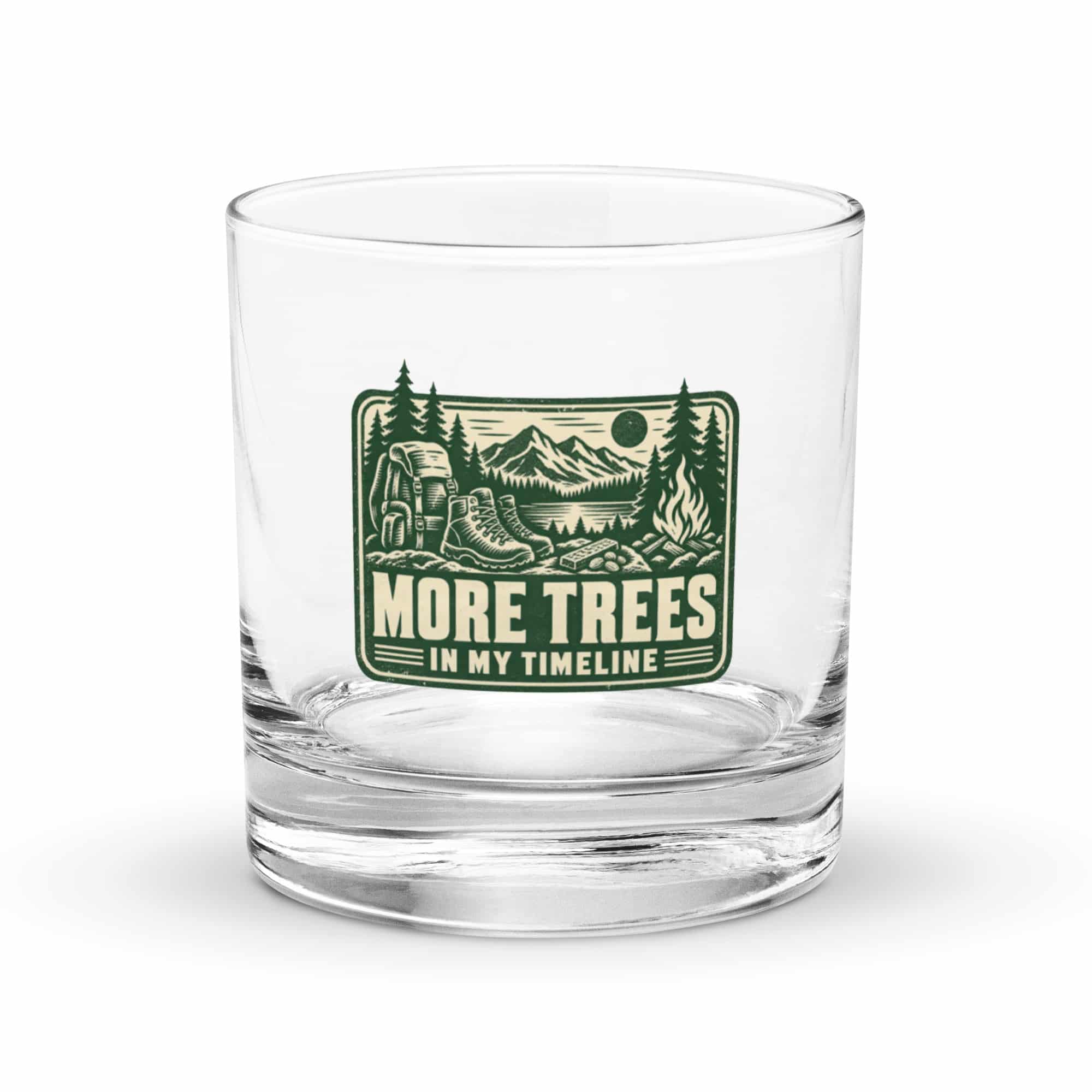 Nature and Adventure Rocks Glass: More Trees in My Timeline, Forest Ink Stamp