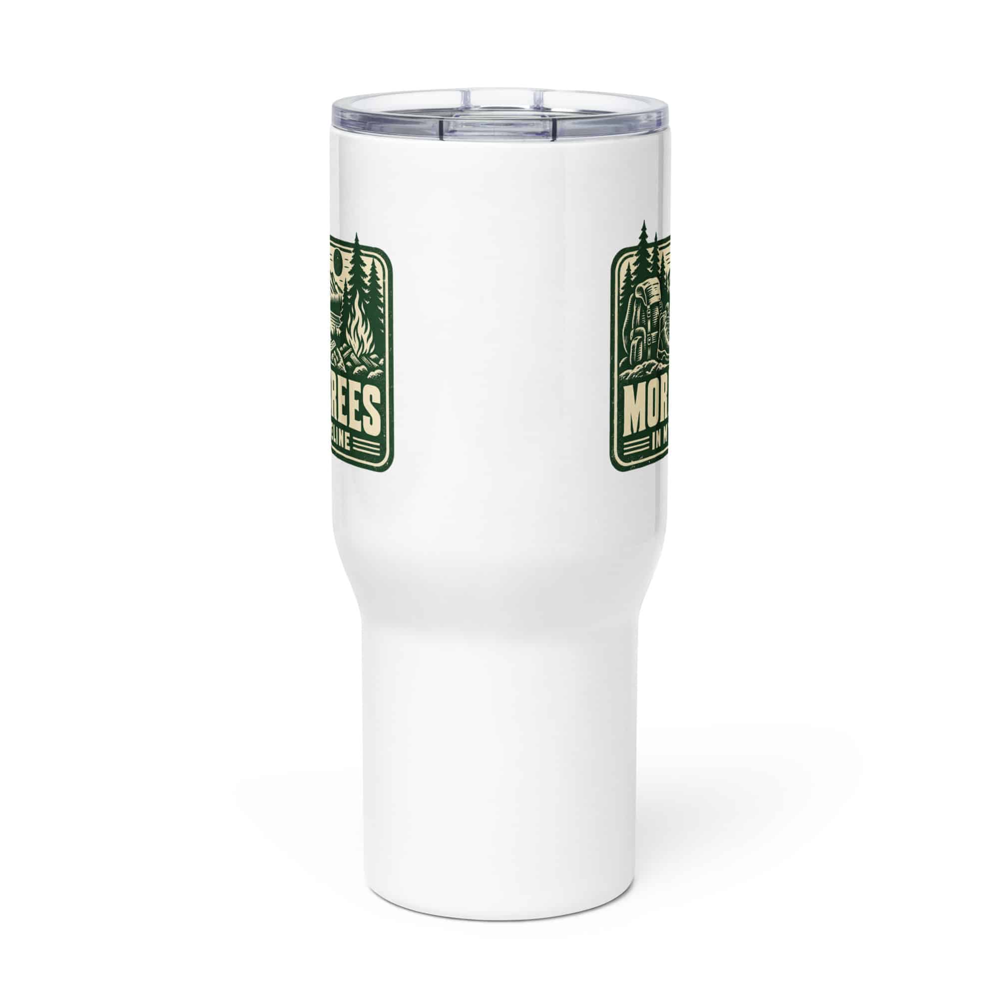 Nature and Adventure Travel Mug: More Trees in My Timeline, Forest Ink Stamp