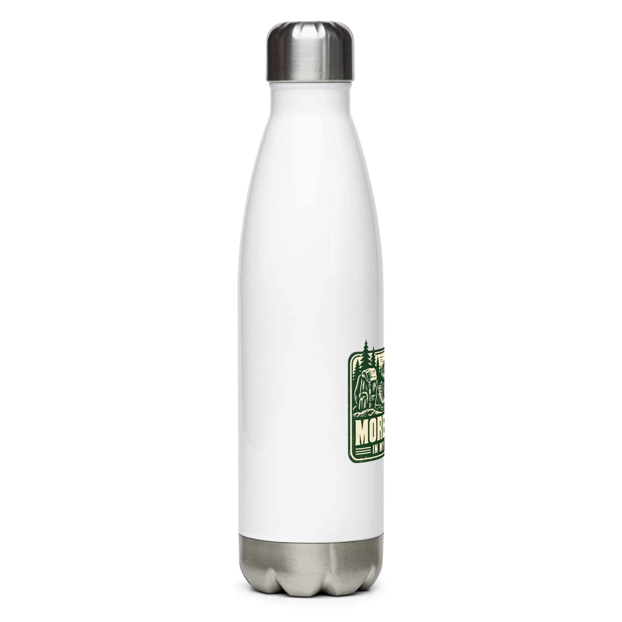 Nature and Adventure Stainless Steel Water Bottle: More Trees in My Timeline, Forest Ink Stamp