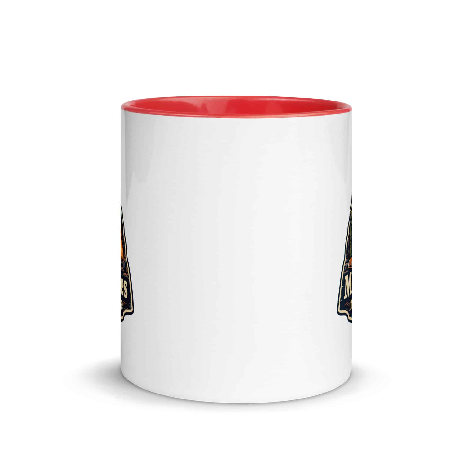 Nature and Adventure Color Inside Coffee Mug: More Trees in My Timeline, Scenic Shield Badge