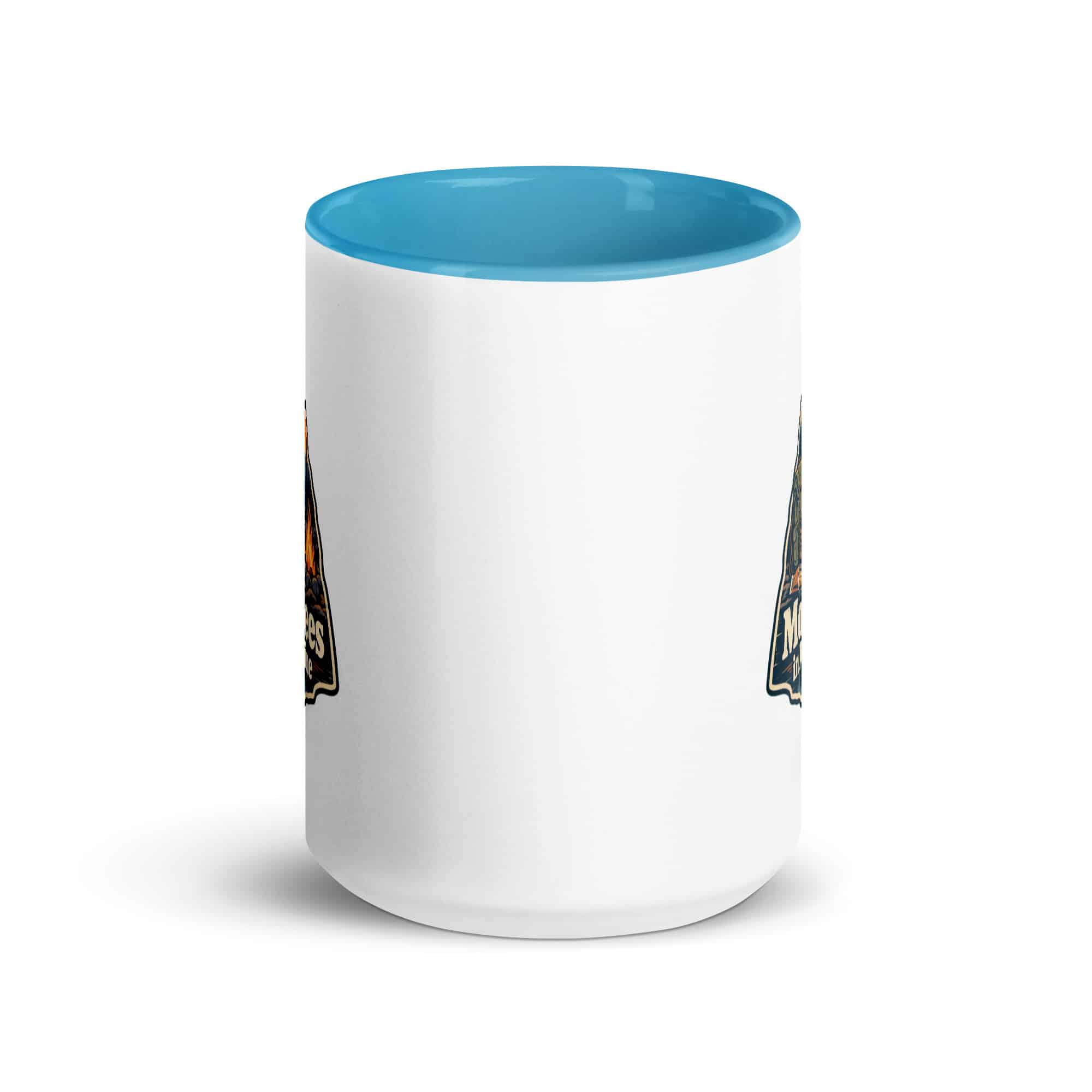 Nature and Adventure Color Inside Coffee Mug: More Trees in My Timeline, Scenic Shield Badge