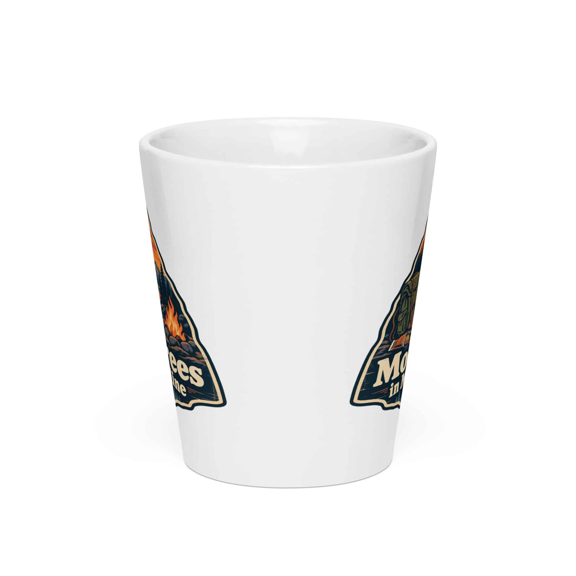 Nature and Adventure Latte Mug: More Trees in My Timeline, Scenic Shield Badge