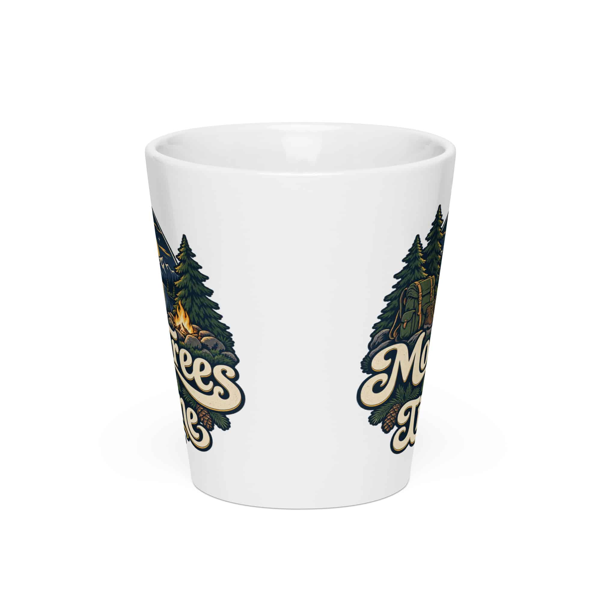 Nature and Adventure Latte Mug: More Trees in My Timeline, Woodland Scenic Lettering