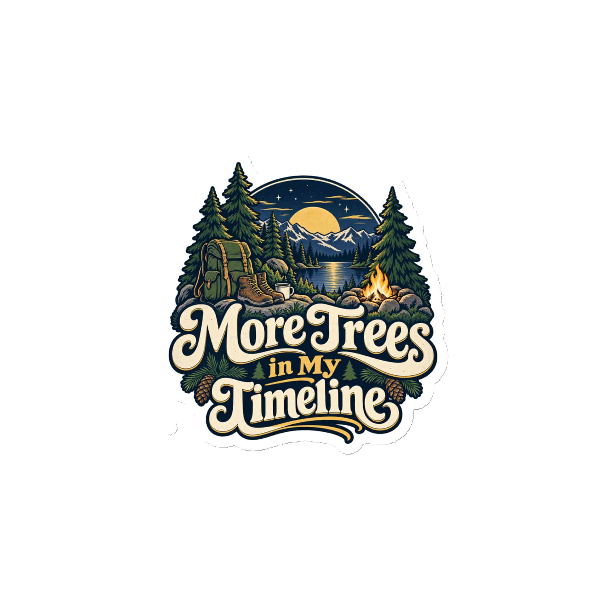 Nature and Adventure Die-Cut Magnet: More Trees in My Timeline, Woodland Scenic Lettering