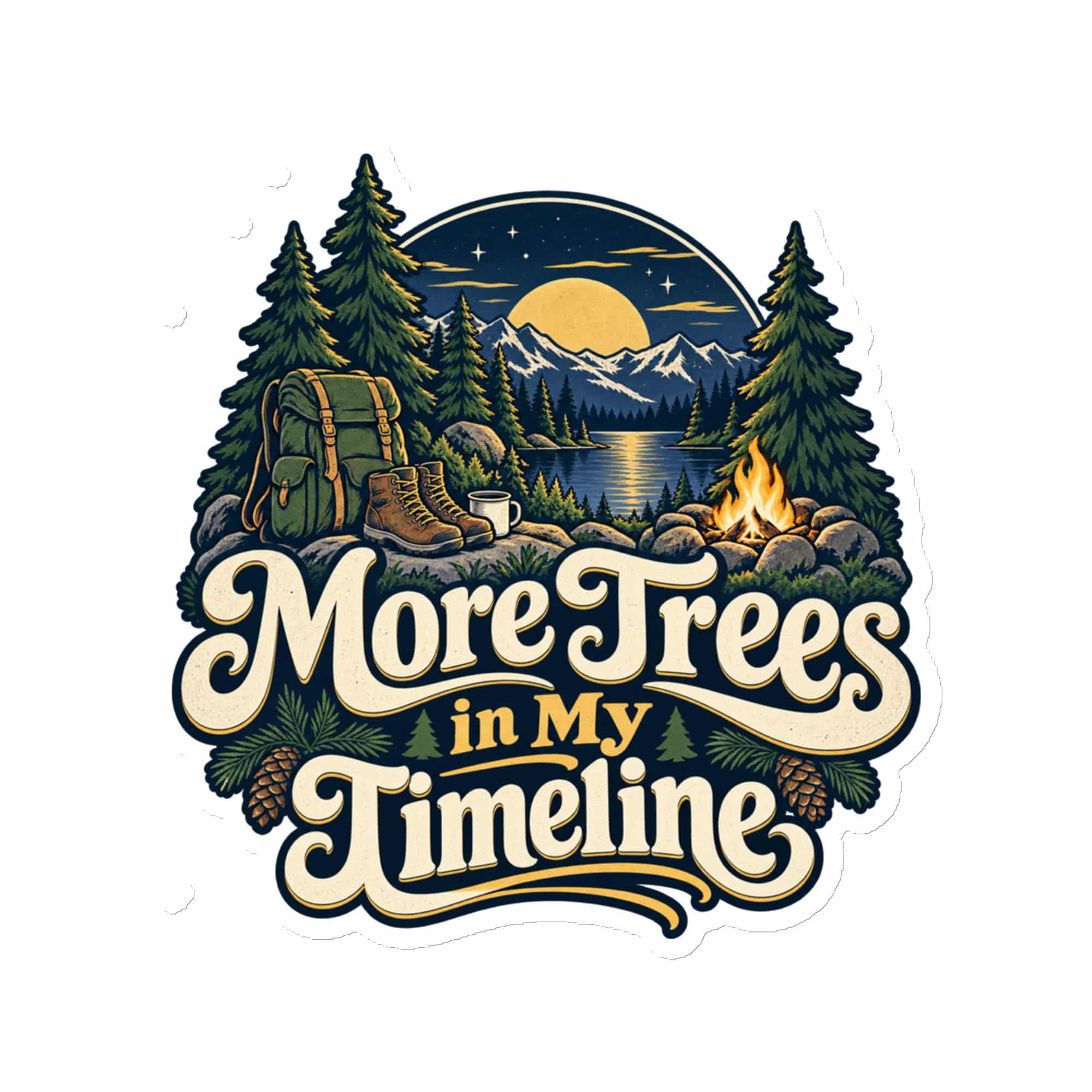 Nature and Adventure Die-Cut Magnet: More Trees in My Timeline, Woodland Scenic Lettering