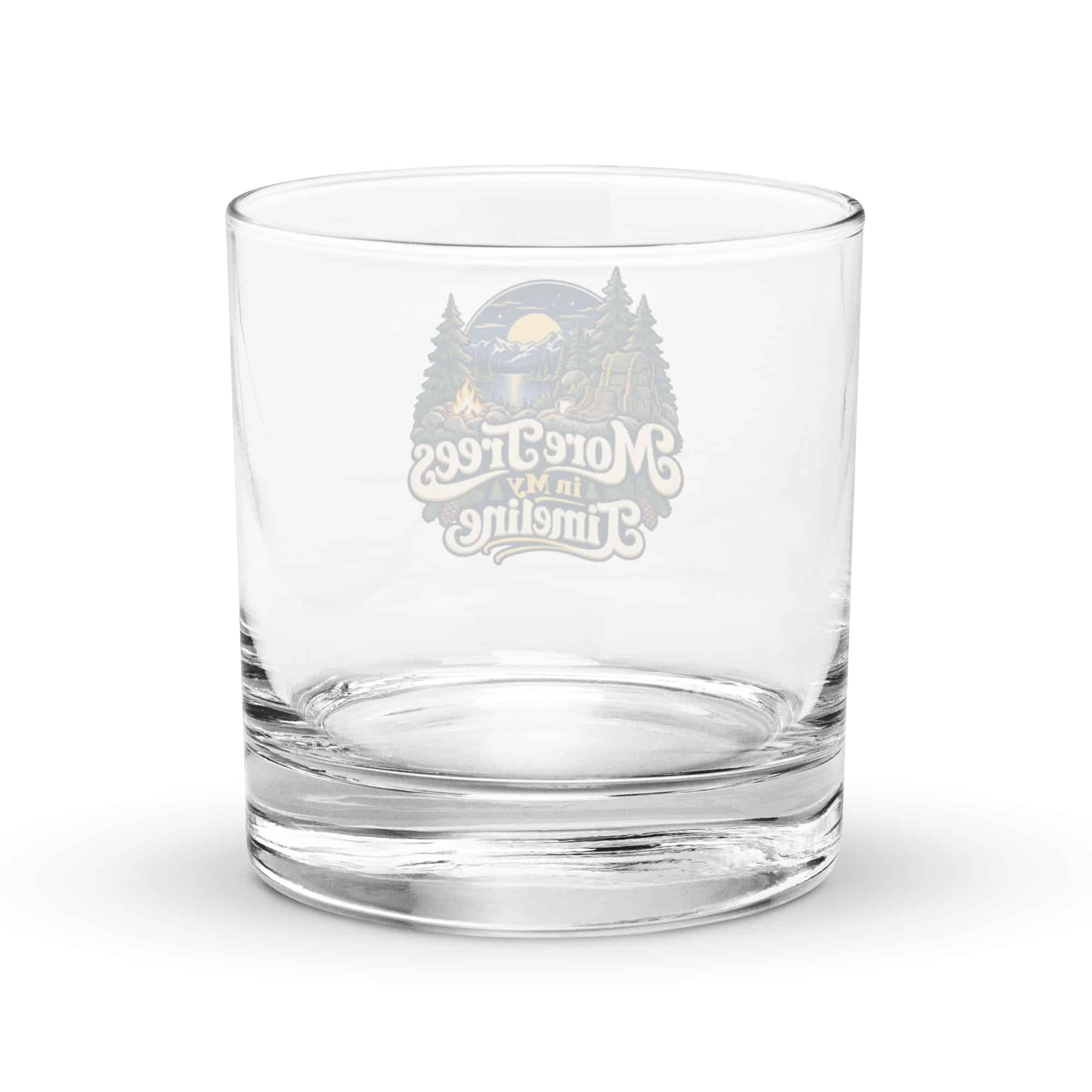 Nature and Adventure Rocks Glass: More Trees in My Timeline, Woodland Scenic Lettering