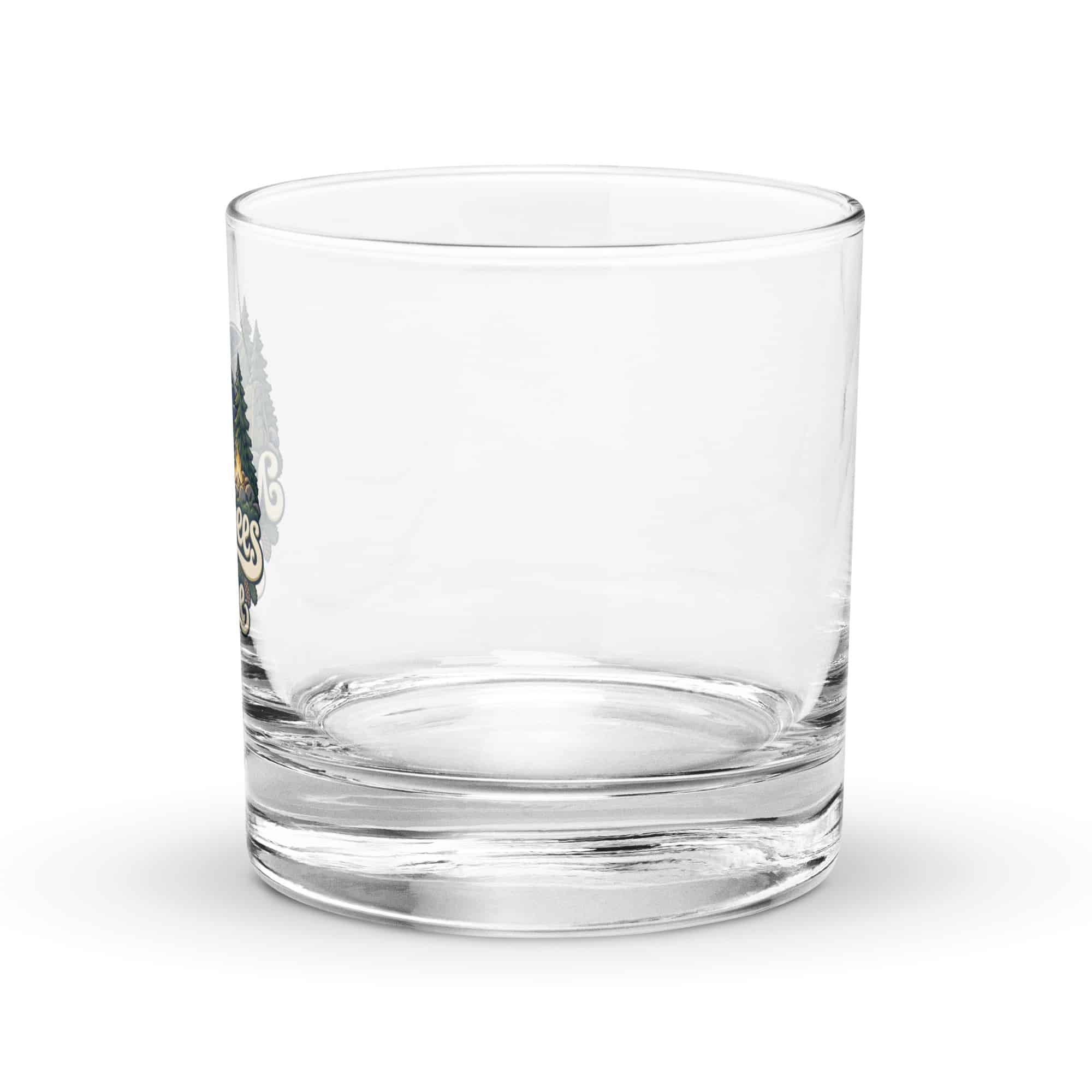 Nature and Adventure Rocks Glass: More Trees in My Timeline, Woodland Scenic Lettering