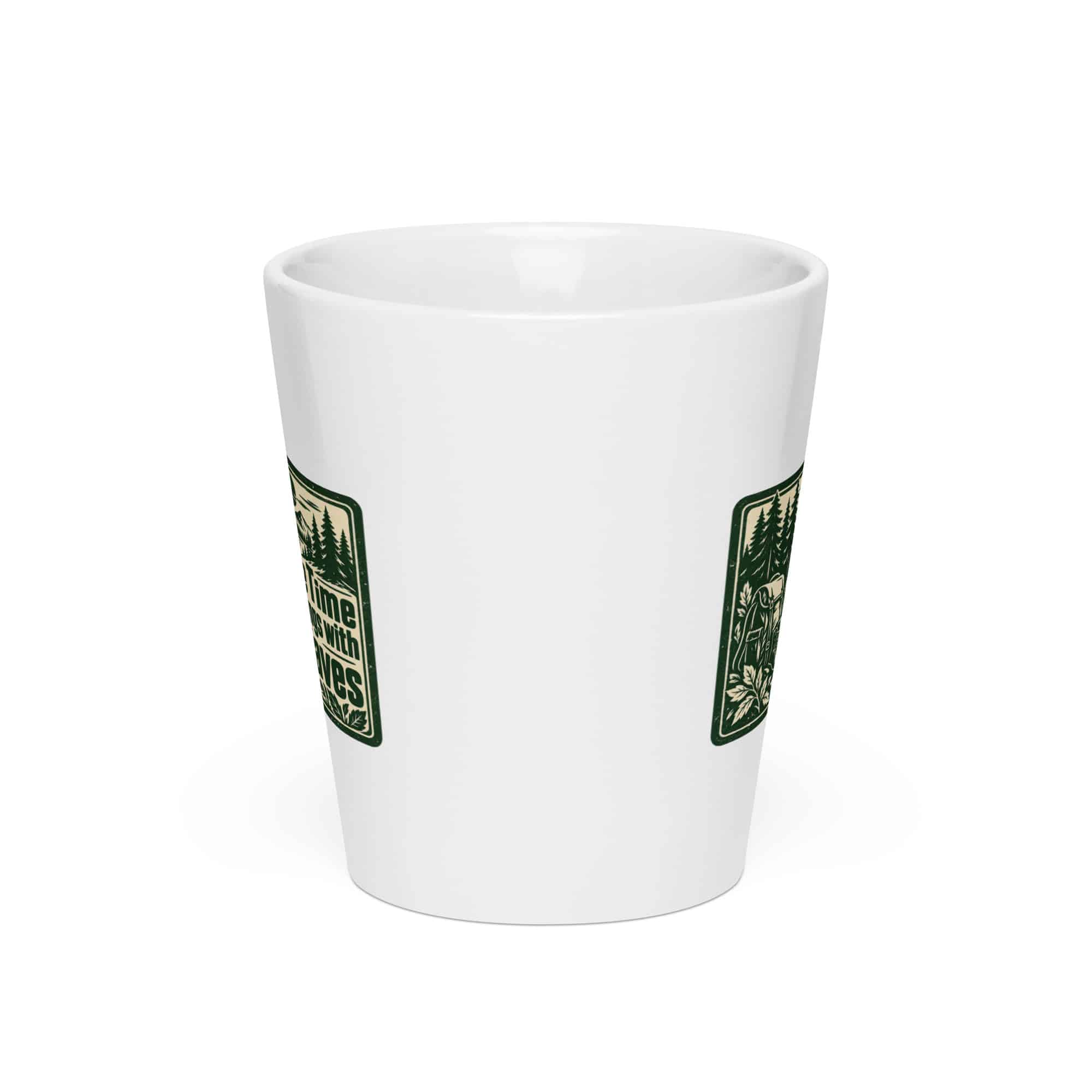 Nature and Adventure Latte Mug: I Make Time for Things with Leaves, Forest Ink Stamp