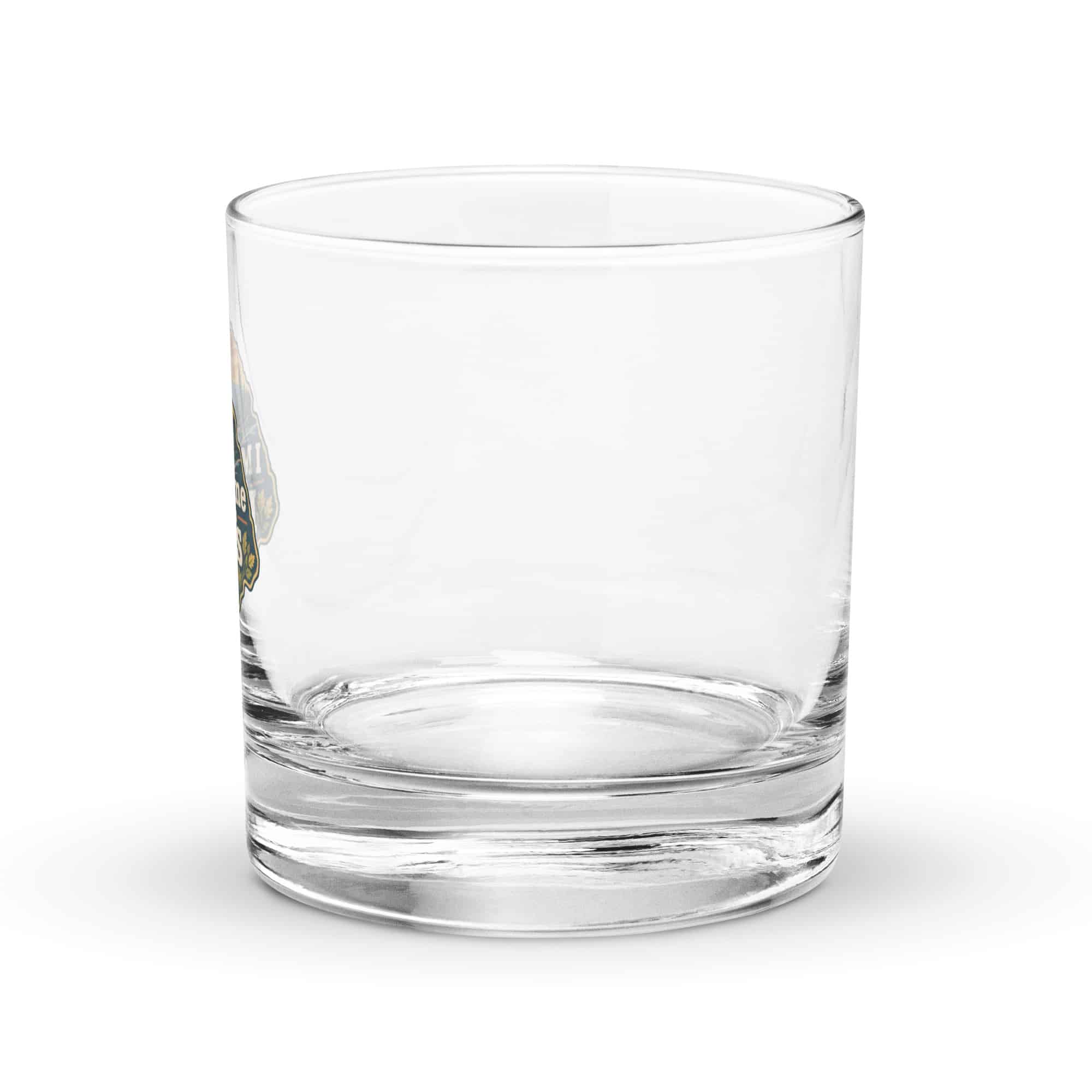 Nature and Adventure Rocks Glass: I Make Time for Things with Leaves, Scenic Shield Badge