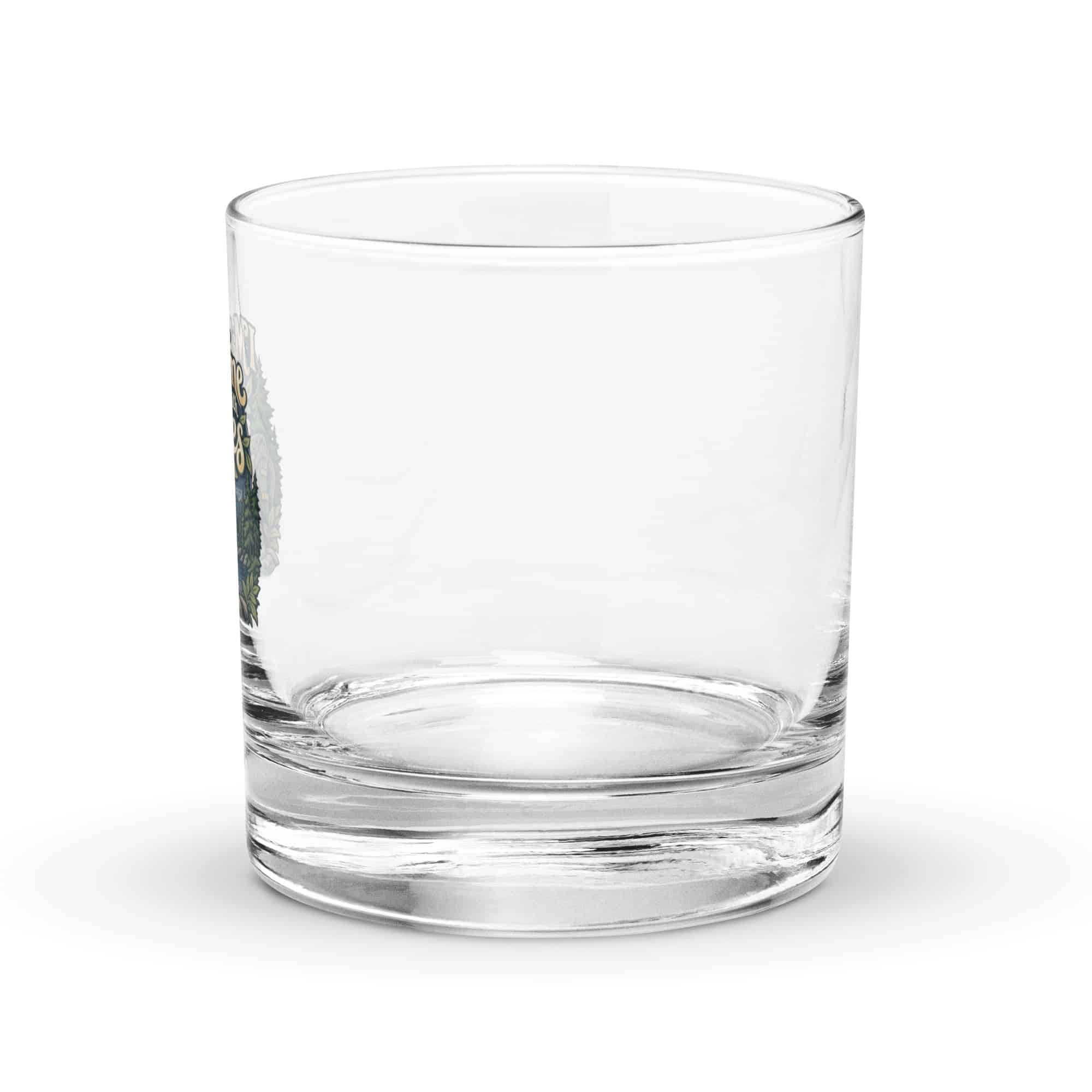 Nature and Adventure Rocks Glass: I Make Time for Things with Leaves, Woodland Scenic Lettering