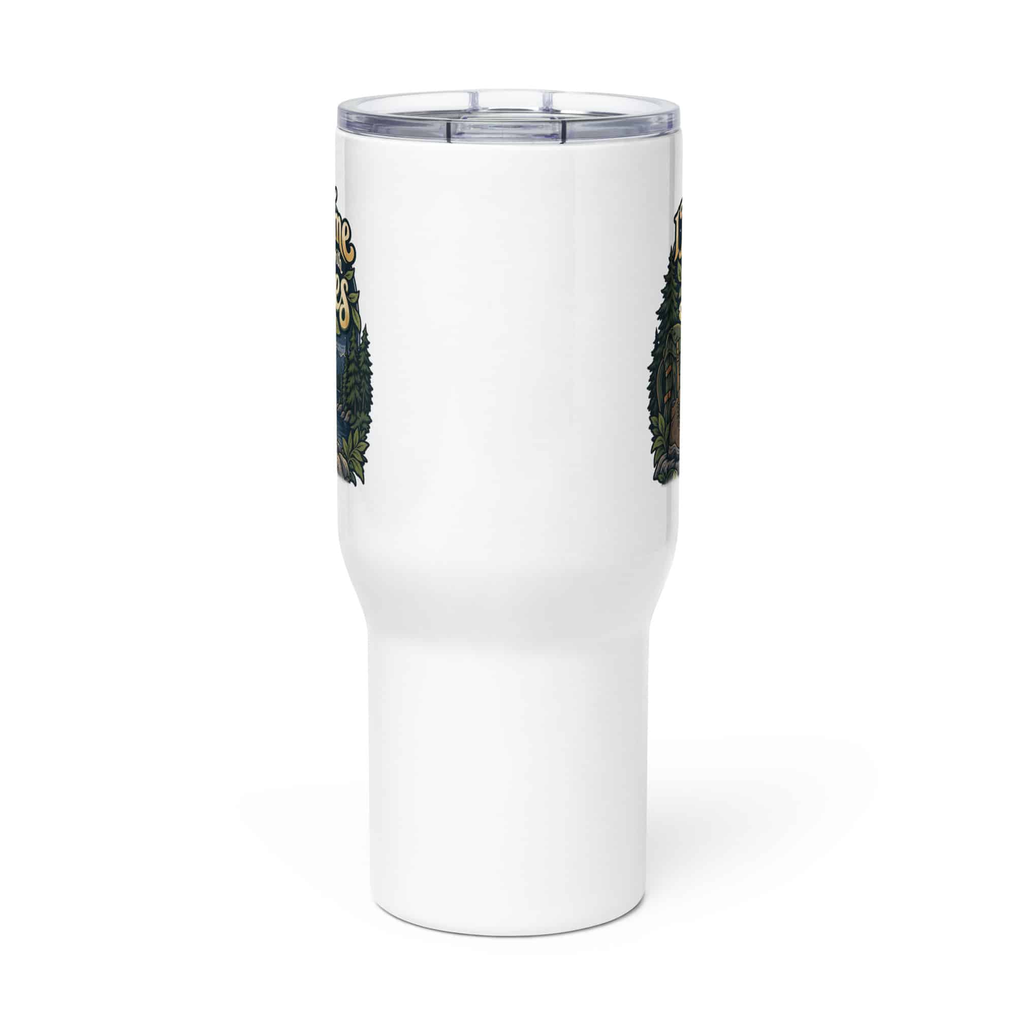 Nature and Adventure Travel Mug: I Make Time for Things with Leaves, Woodland Scenic Lettering