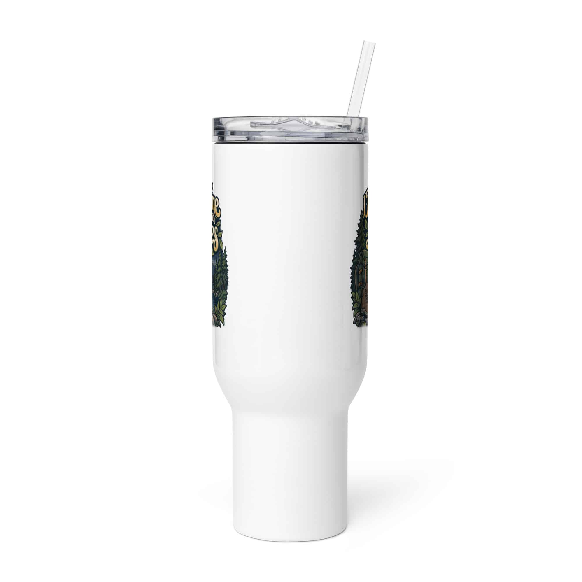 Nature and Adventure Travel Mug: I Make Time for Things with Leaves, Woodland Scenic Lettering