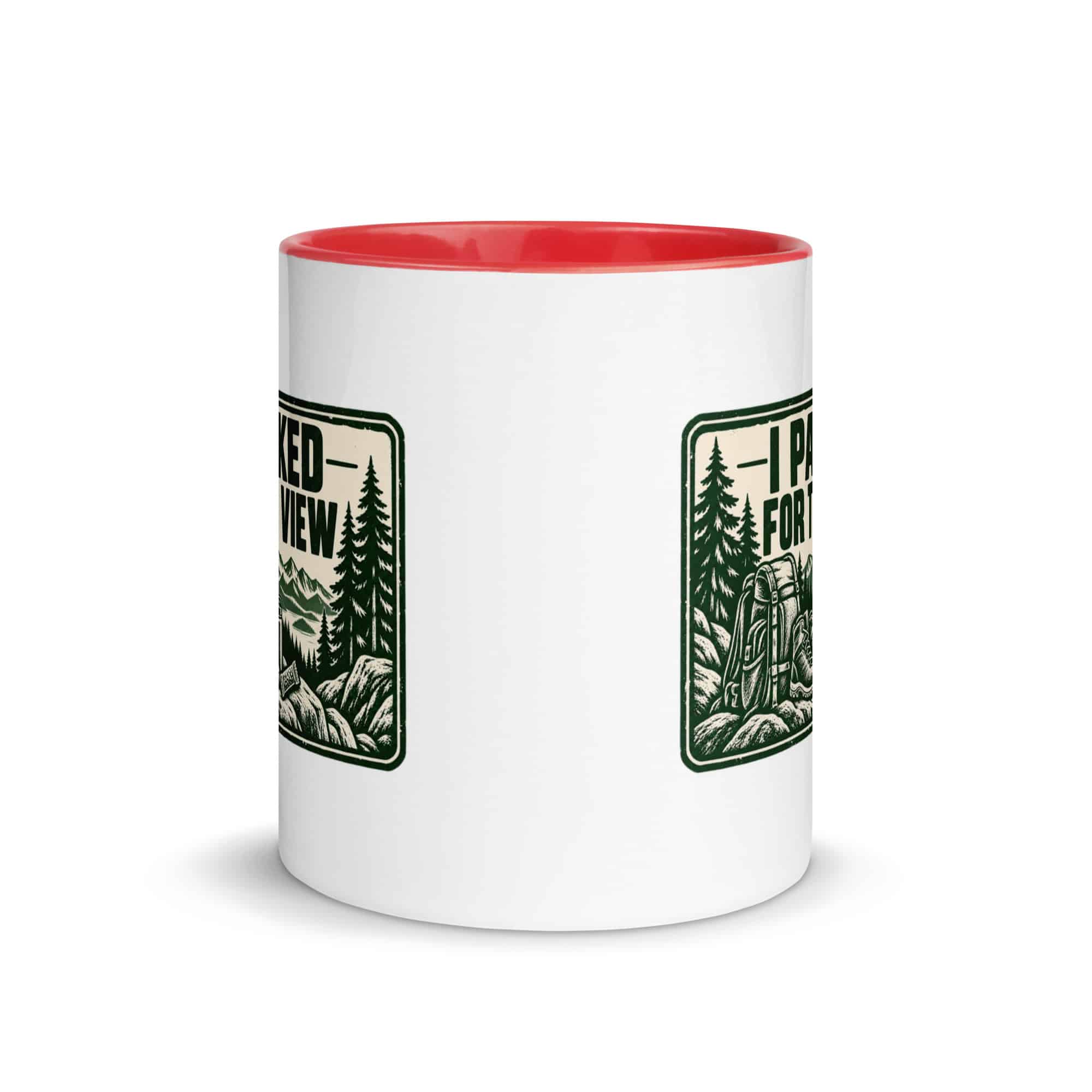 Nature and Adventure Color Inside Coffee Mug: I Packed for the View, Forest Ink Stamp