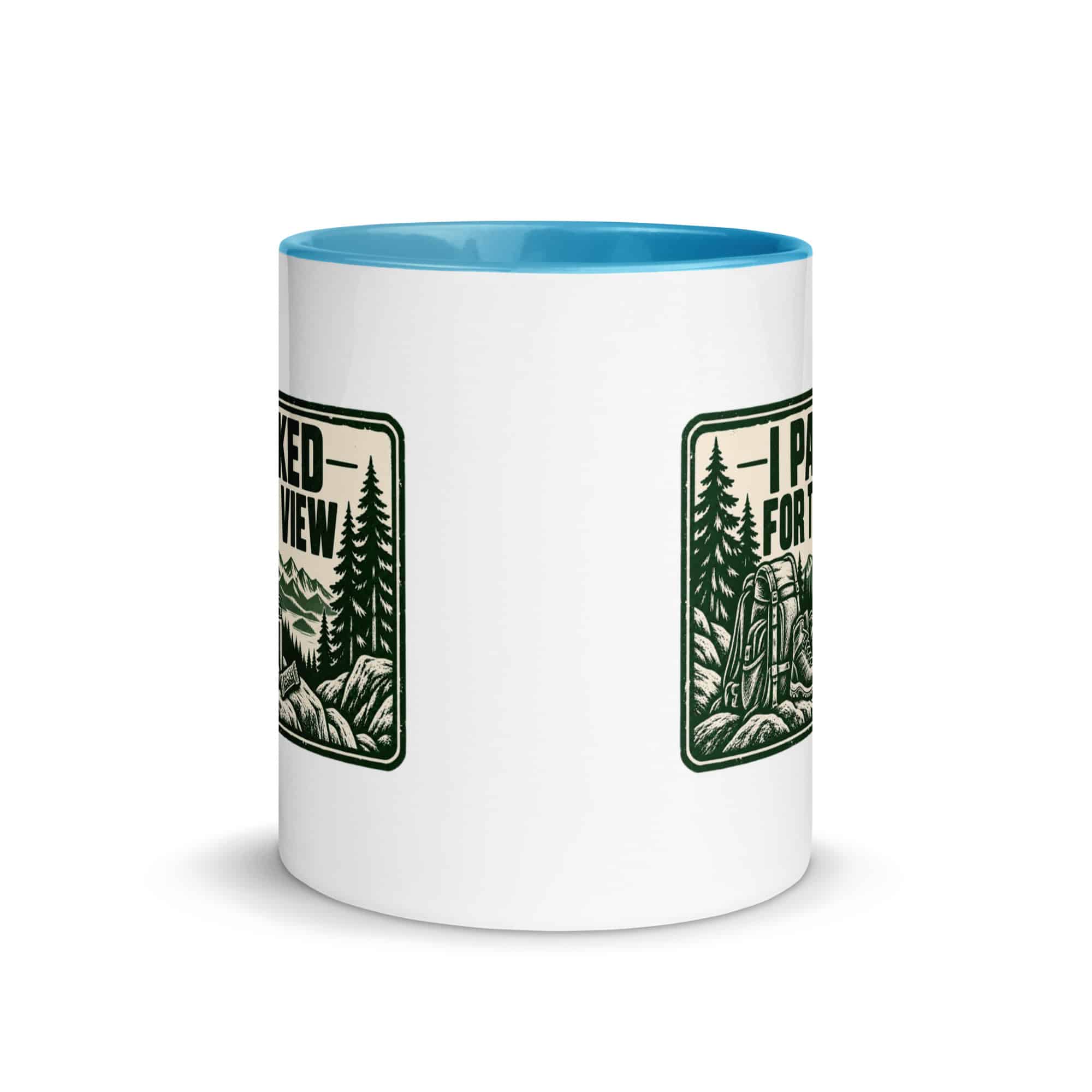 Nature and Adventure Color Inside Coffee Mug: I Packed for the View, Forest Ink Stamp